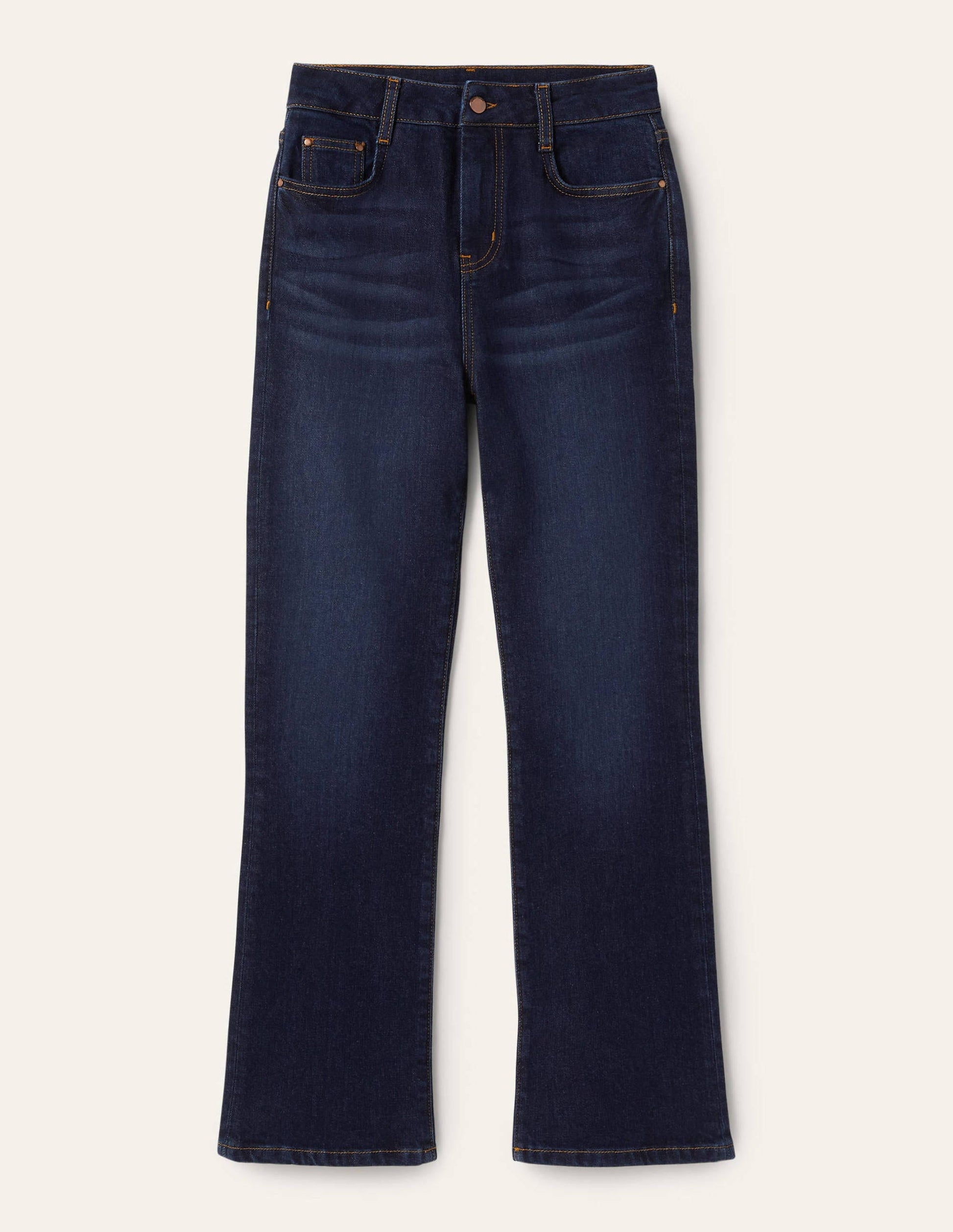 Cropped Flare Jeans-Indigo-6