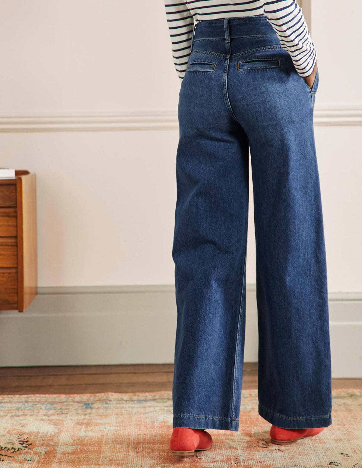 Jean ample décontracté-Vintage moyen-3