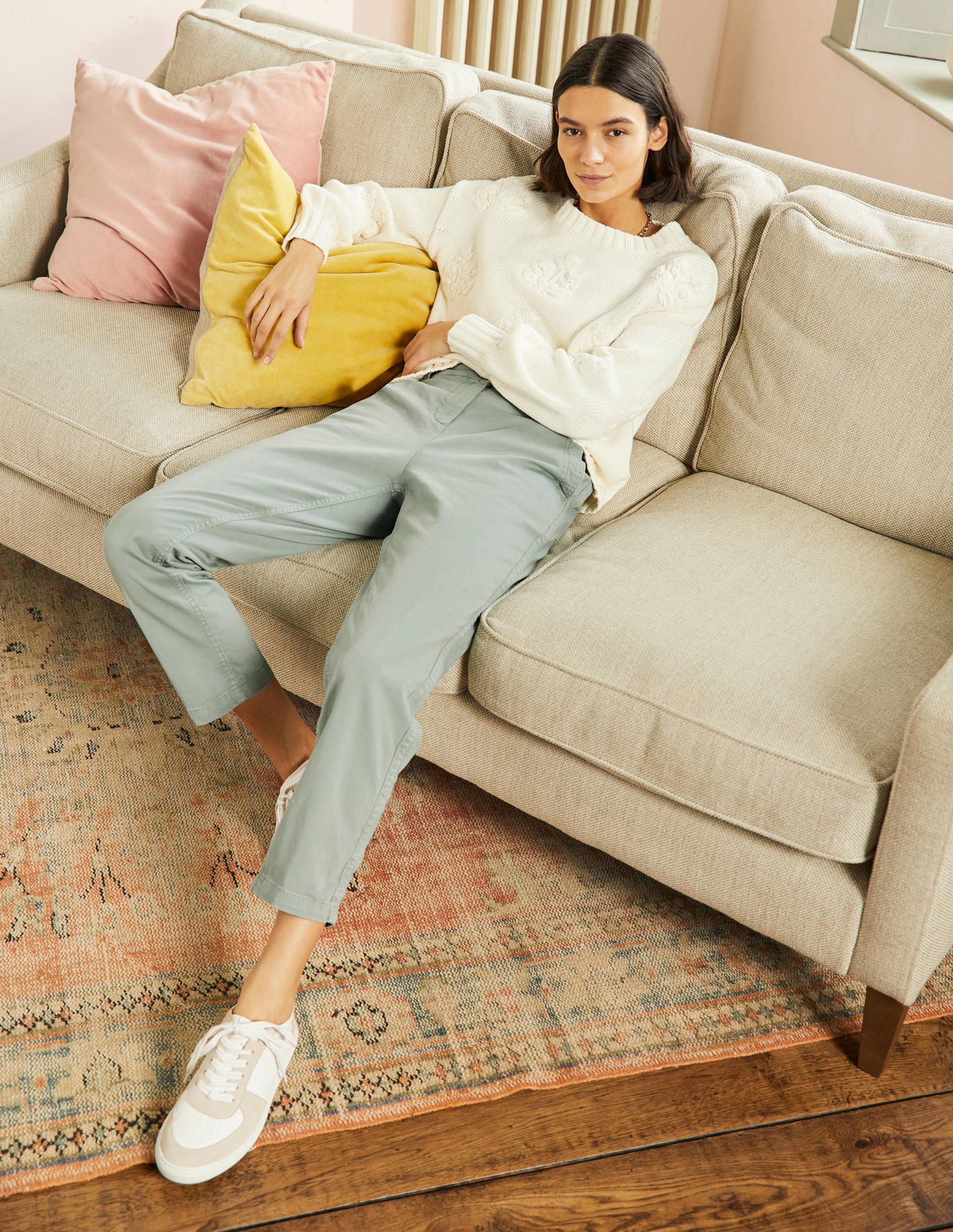 Classic Chino Trousers-Iceberg Green - Image 1