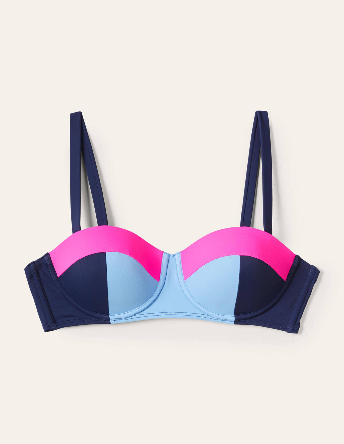 Haut de bikini Portofino à bonnets-Colourblock horizon - Image 5