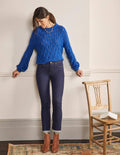 Schmale Jeans mit geradem Bein-Indigoblau