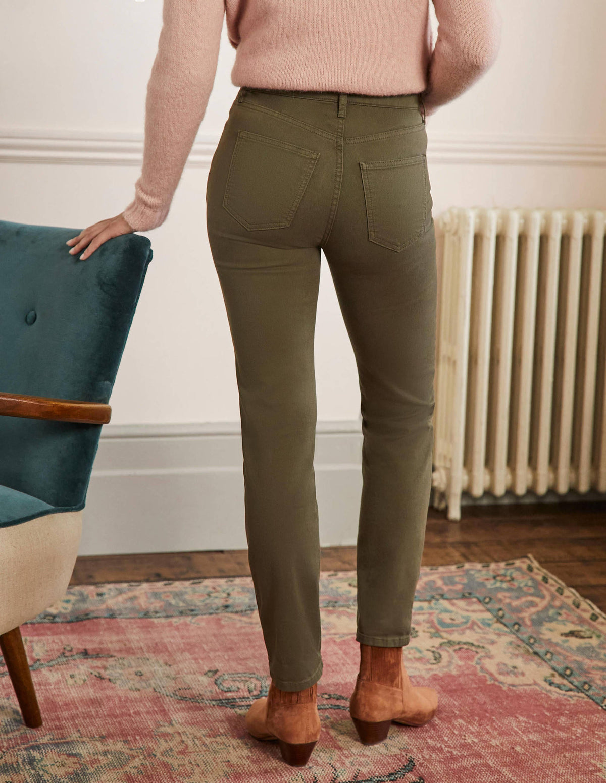 Schmale Jeans mit geradem Bein-Khaki - Image 3
