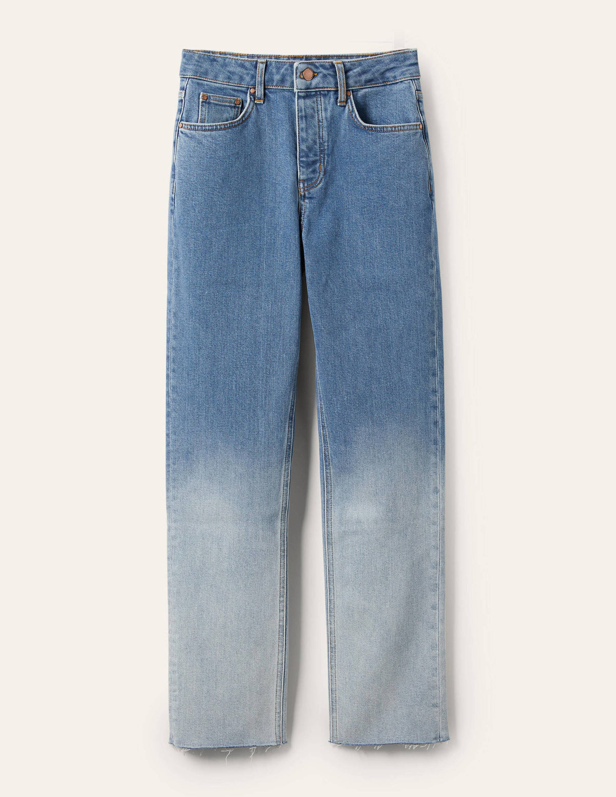 Lockere Jeans mit geradem Bein-Helles Vintageblau, Schimmernd - Image 5