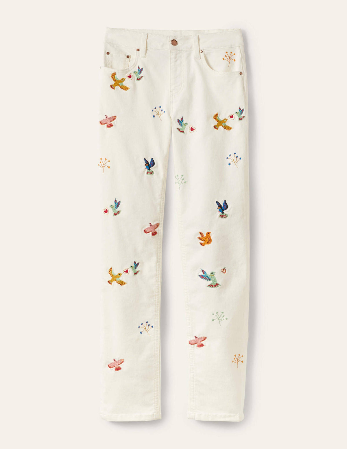Girlfriend-Jeans-Ecru, Stickerei - Image 5