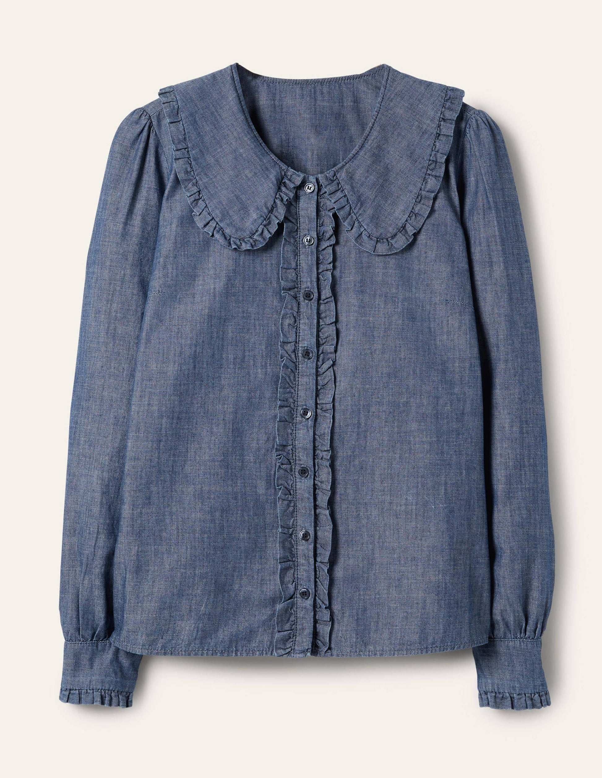 Hemd mit Statement-Kragen-Denim-5
