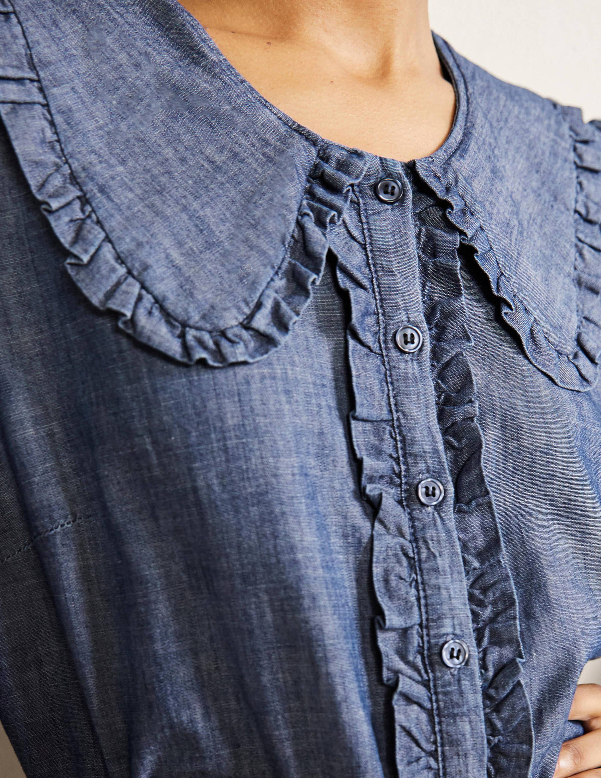 Hemd mit Statement-Kragen-Denim-2