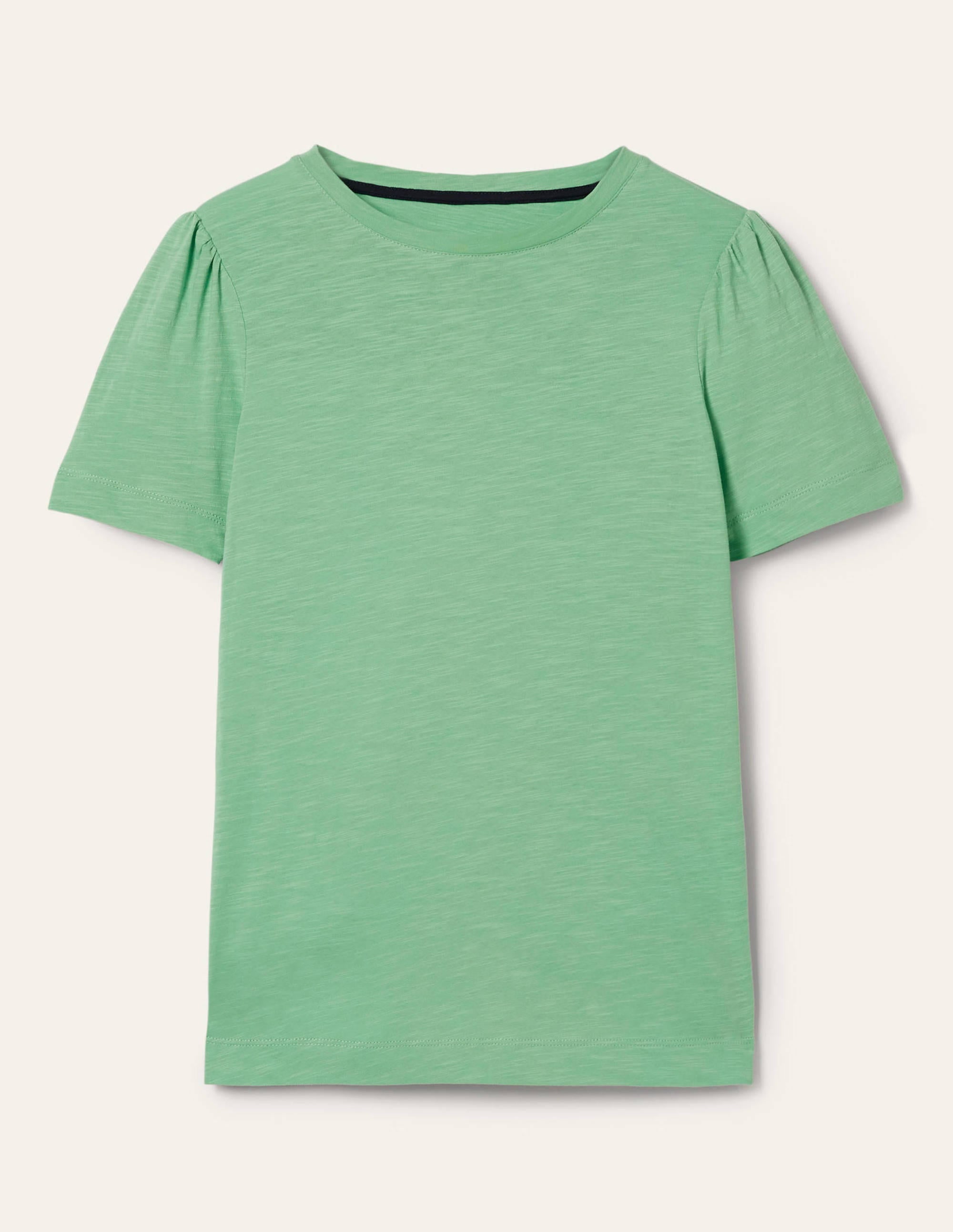 T-shirt en coton à manches bouffantes-Vert zéphyr - Image 5