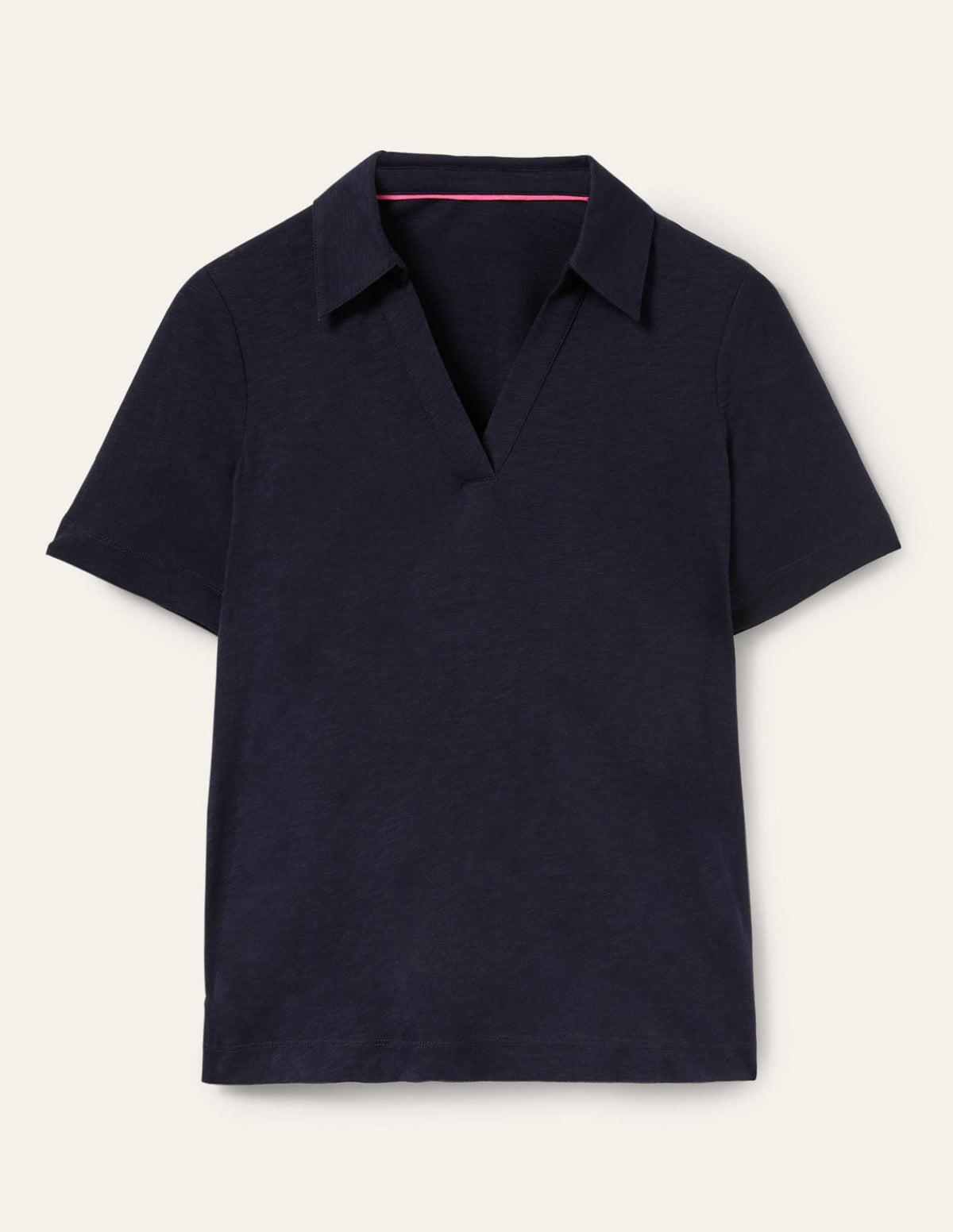 Polo en coton-Bleu marine-5