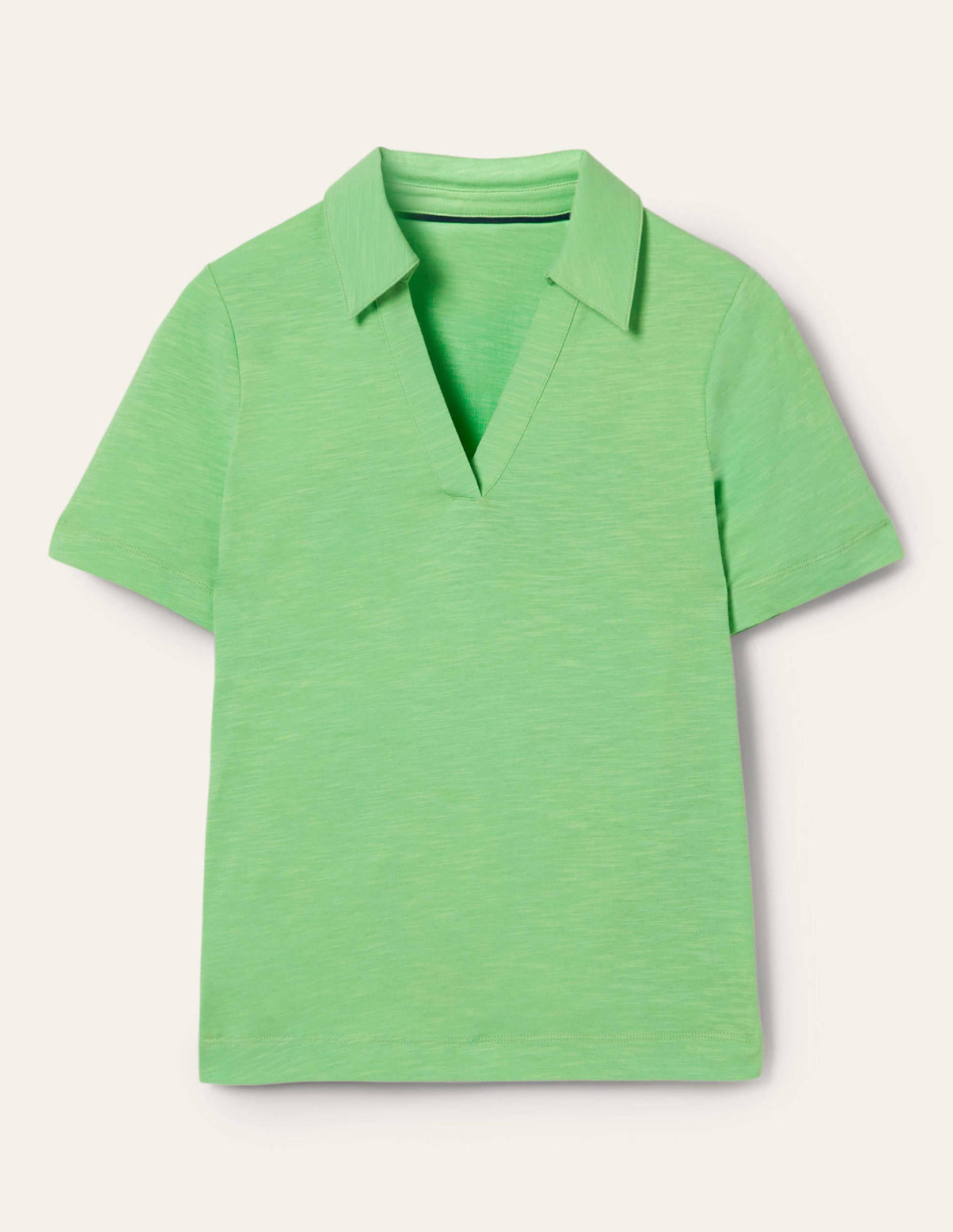 Cotton Polo Top-Zephyr Green - Image 5