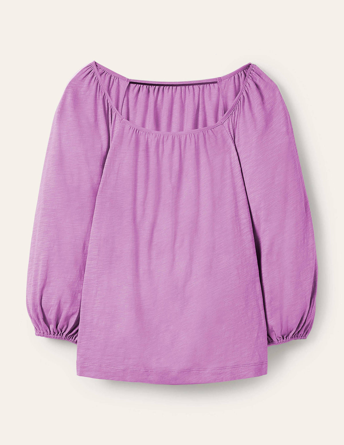 Baumwoll-Oberteil mit Blousonärmeln-Afrikanisches Violett - Image 5