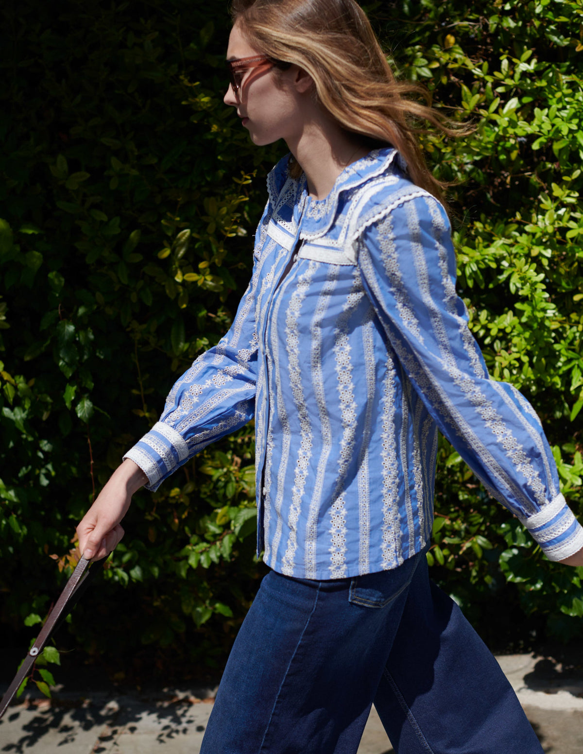 Bluse mit Häkelborte-Faux-Uni - Image 6