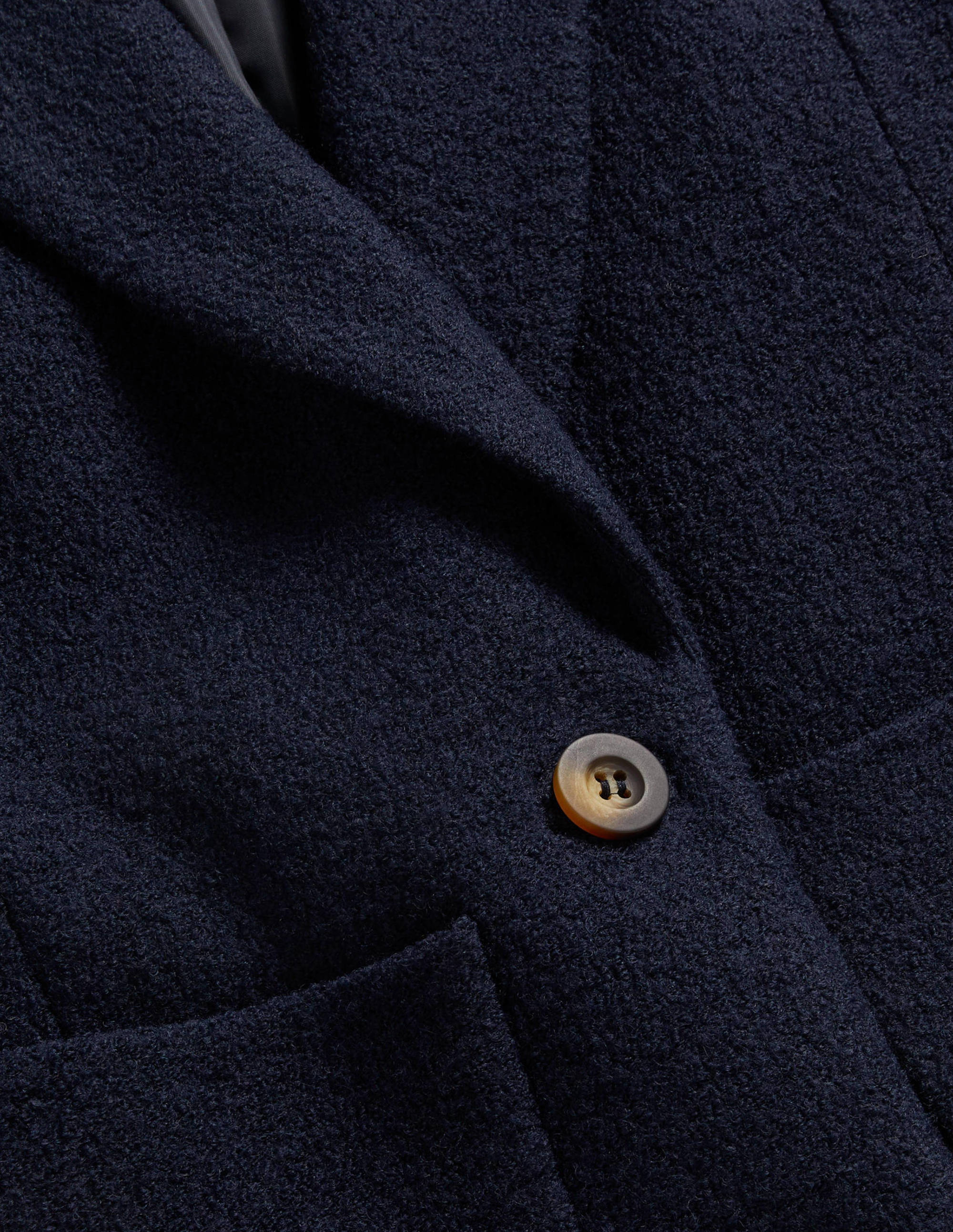 Bella Strukturierter Blazer aus Wolle-Marineblau - Image 8