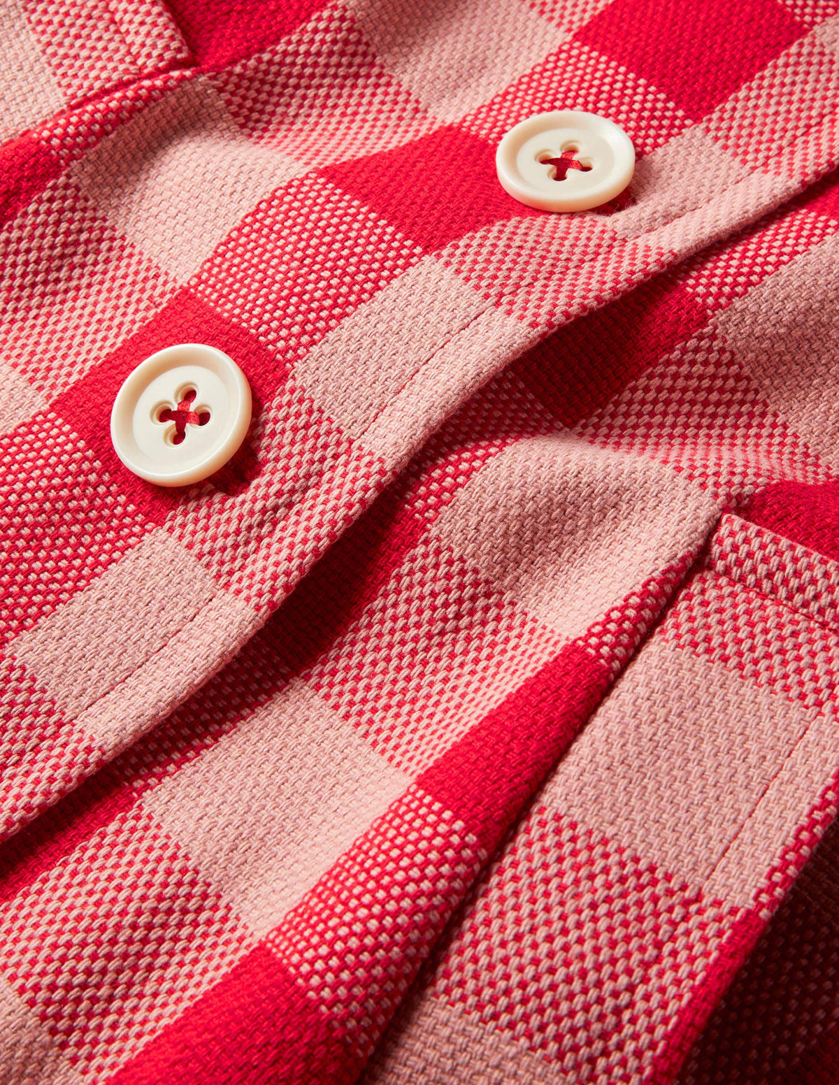 Baumwollmantel mit Vichykaros-Rosa/Rot, Vichykaros - Image 6