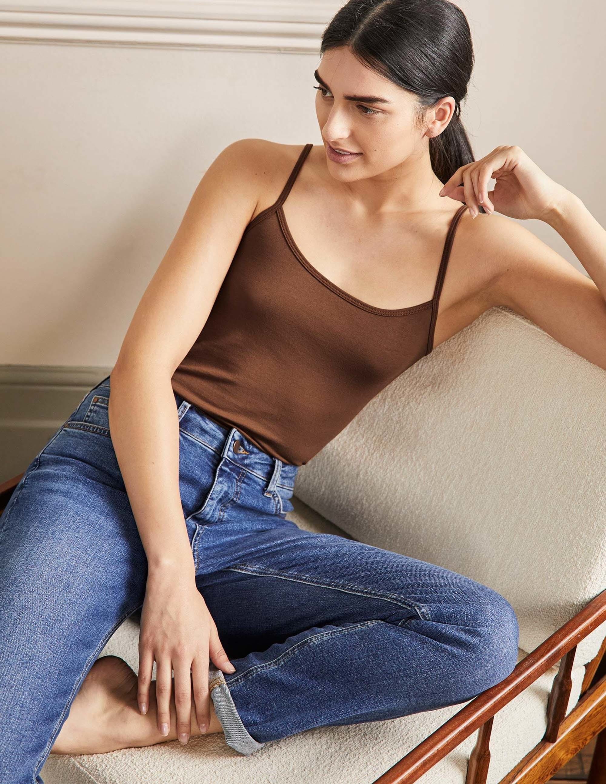 Schlichtes Camisole-Oberteil-Mittelbraun - Image 1