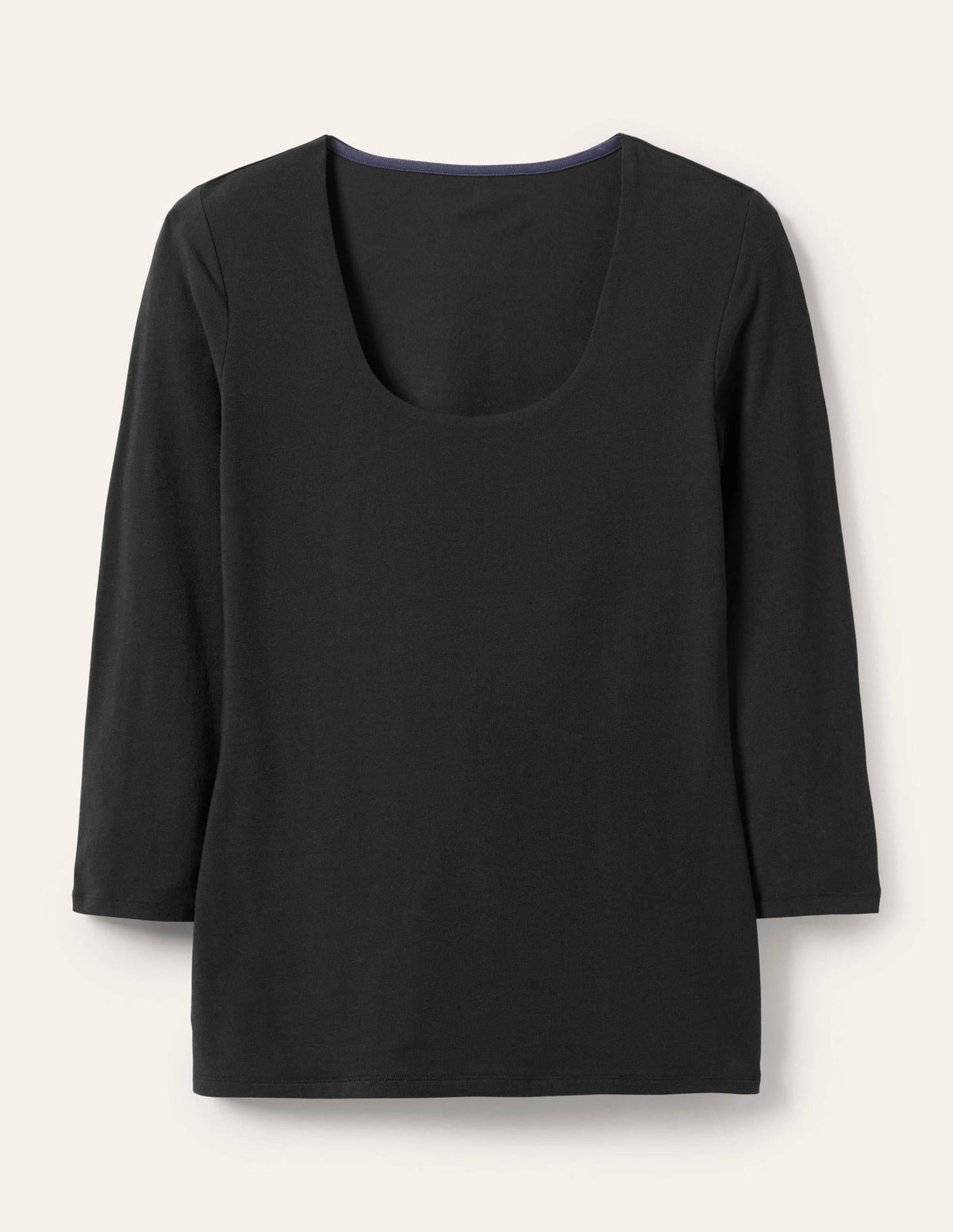 T-shirt à double épaisseur sur le devant-Noir - Image 6