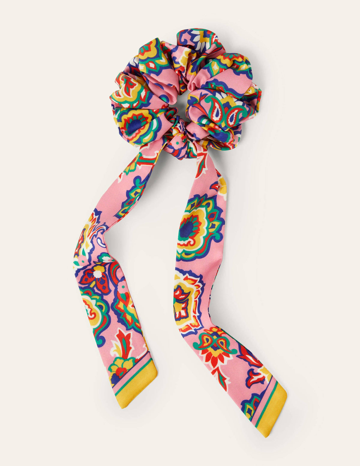 Scarf Hair Scrunchie-Azalea, Decorative Blooms-1