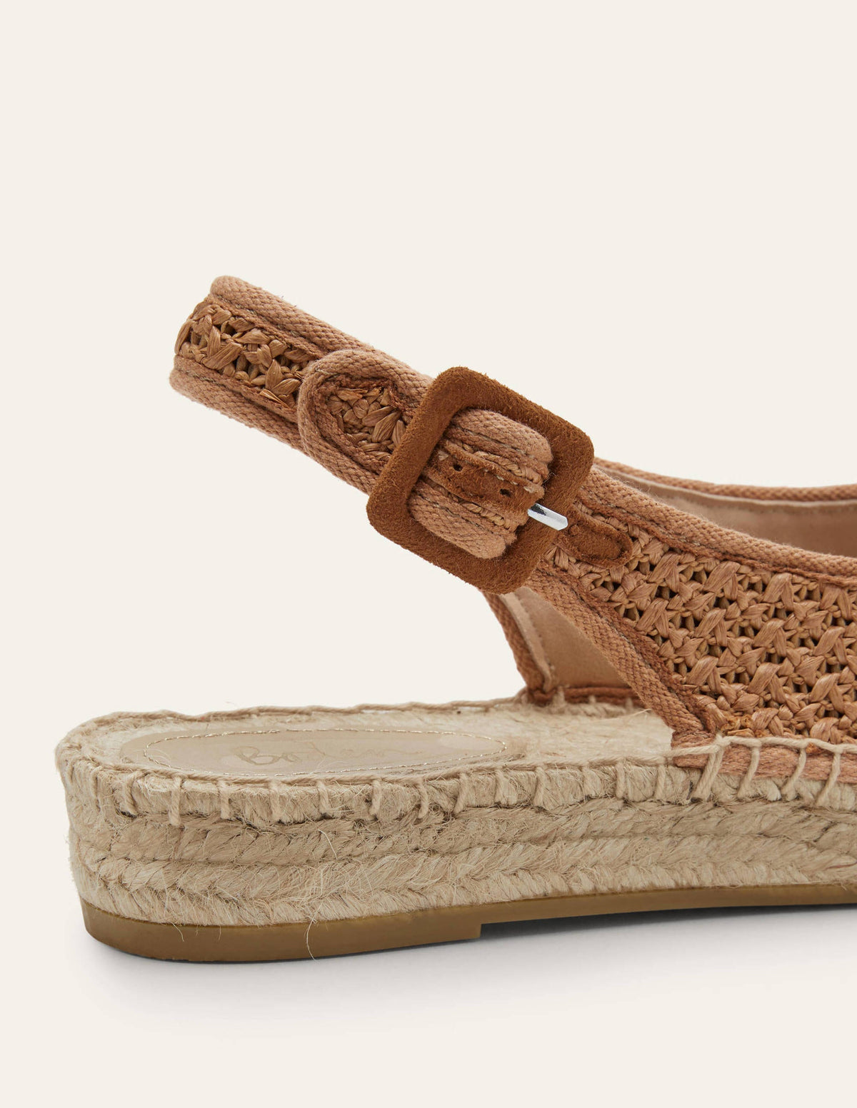 Espadrille-Riemchensandalen-Hellbraun, Gewebt - Image 4