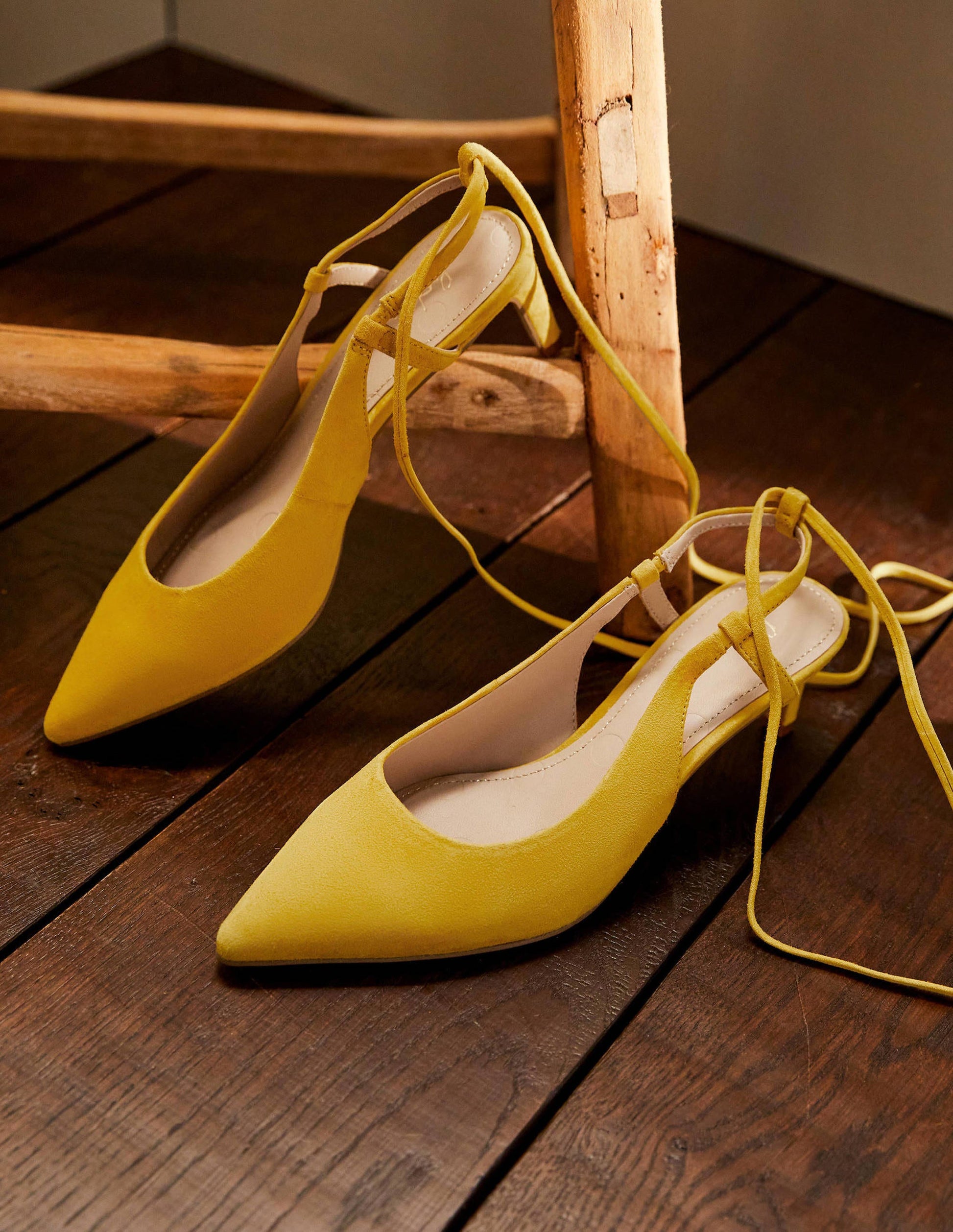 Suede Ankle Tie Heels-Honeycomb-1