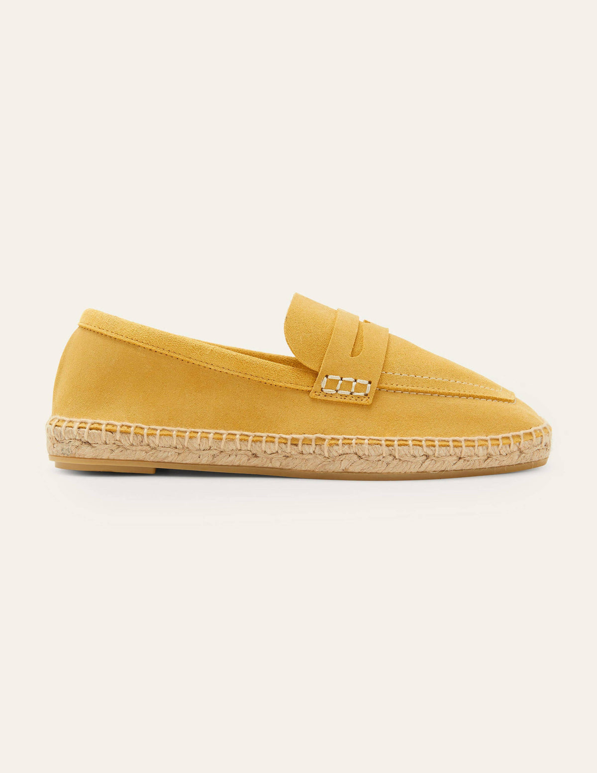 Espadrille-Loafer aus Veloursleder-Honiggelb - Image 2