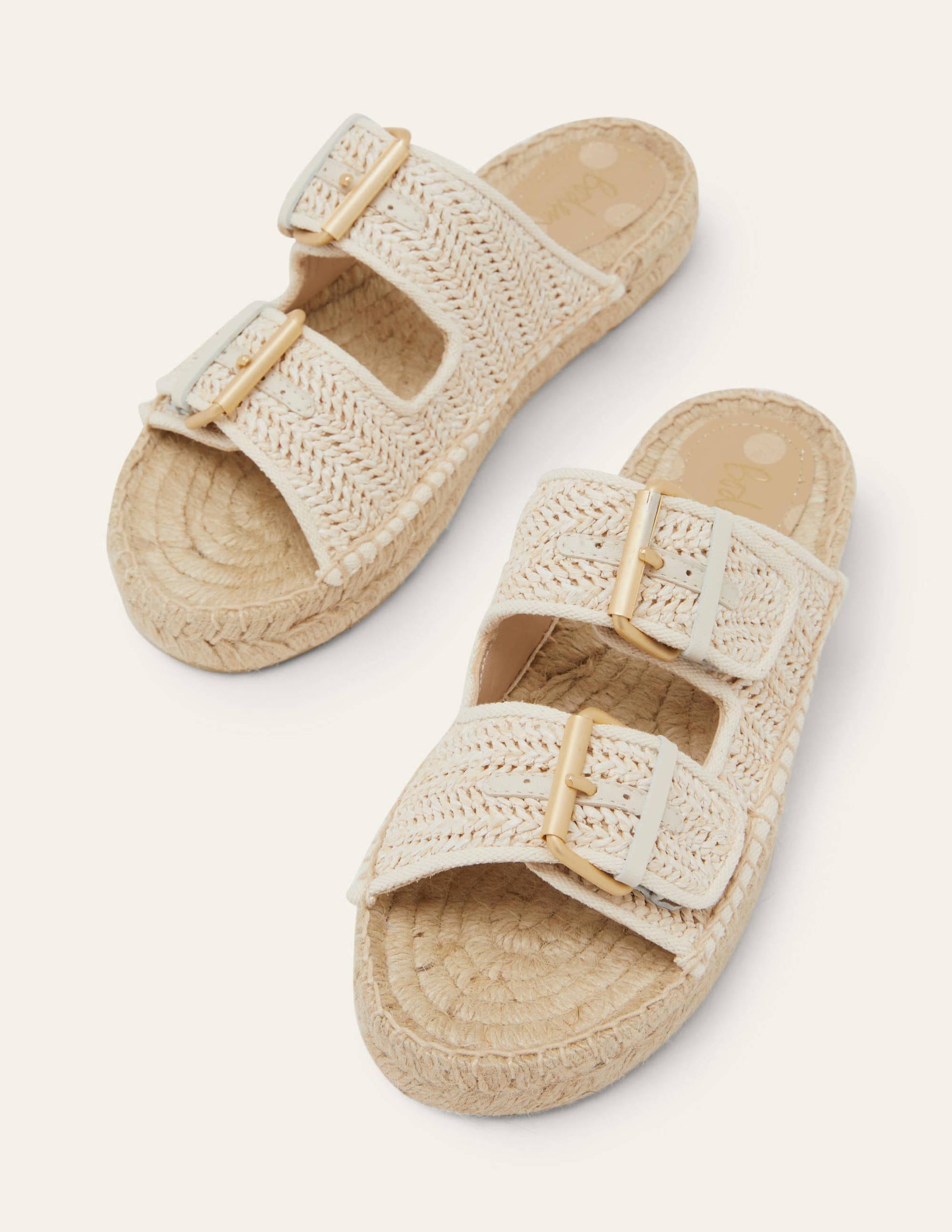 Espadrille-Sandalen mit Schnalle-Natürlicher Bast-1