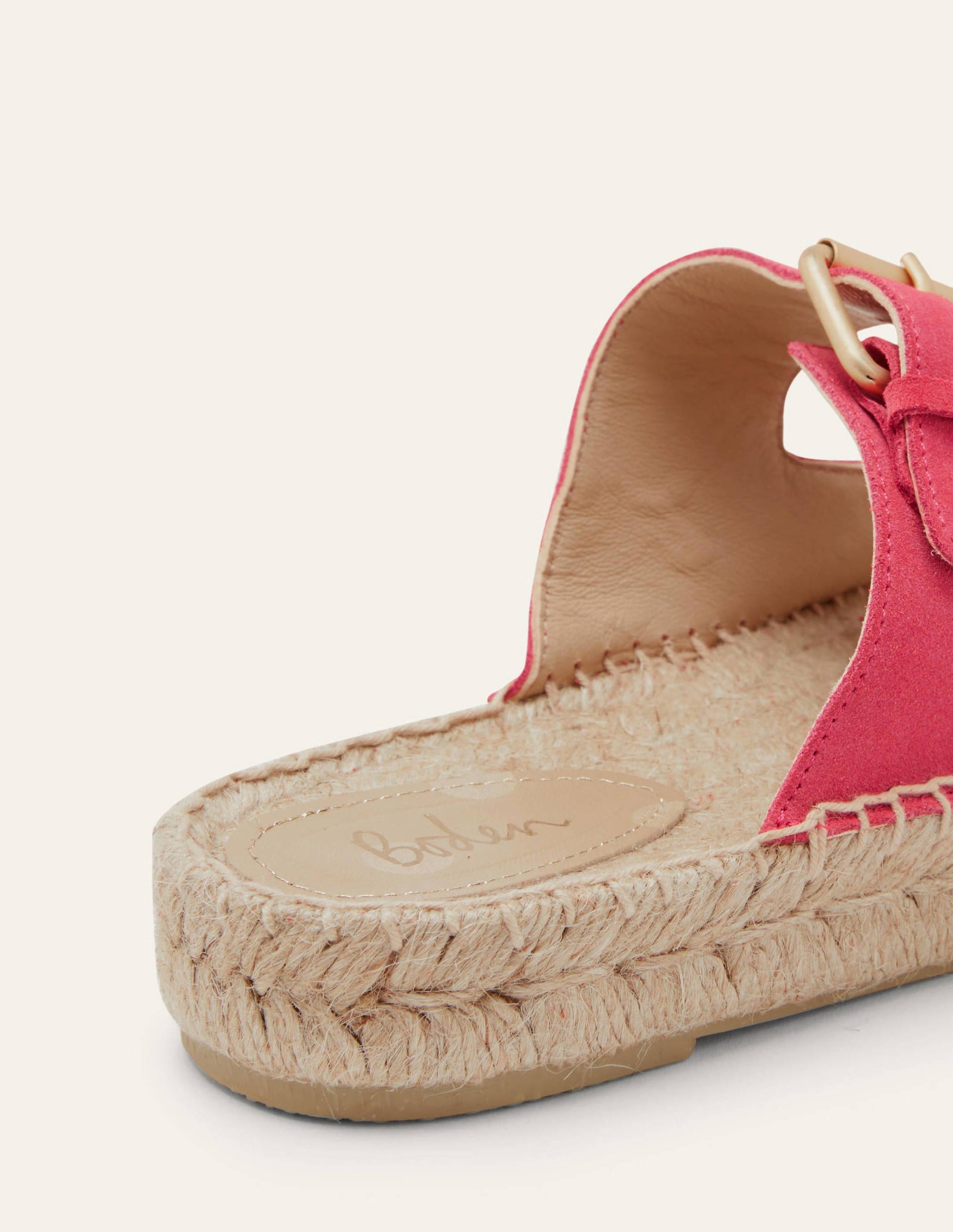 Espadrille-Sandalen mit Schnalle-Rosenrot-3