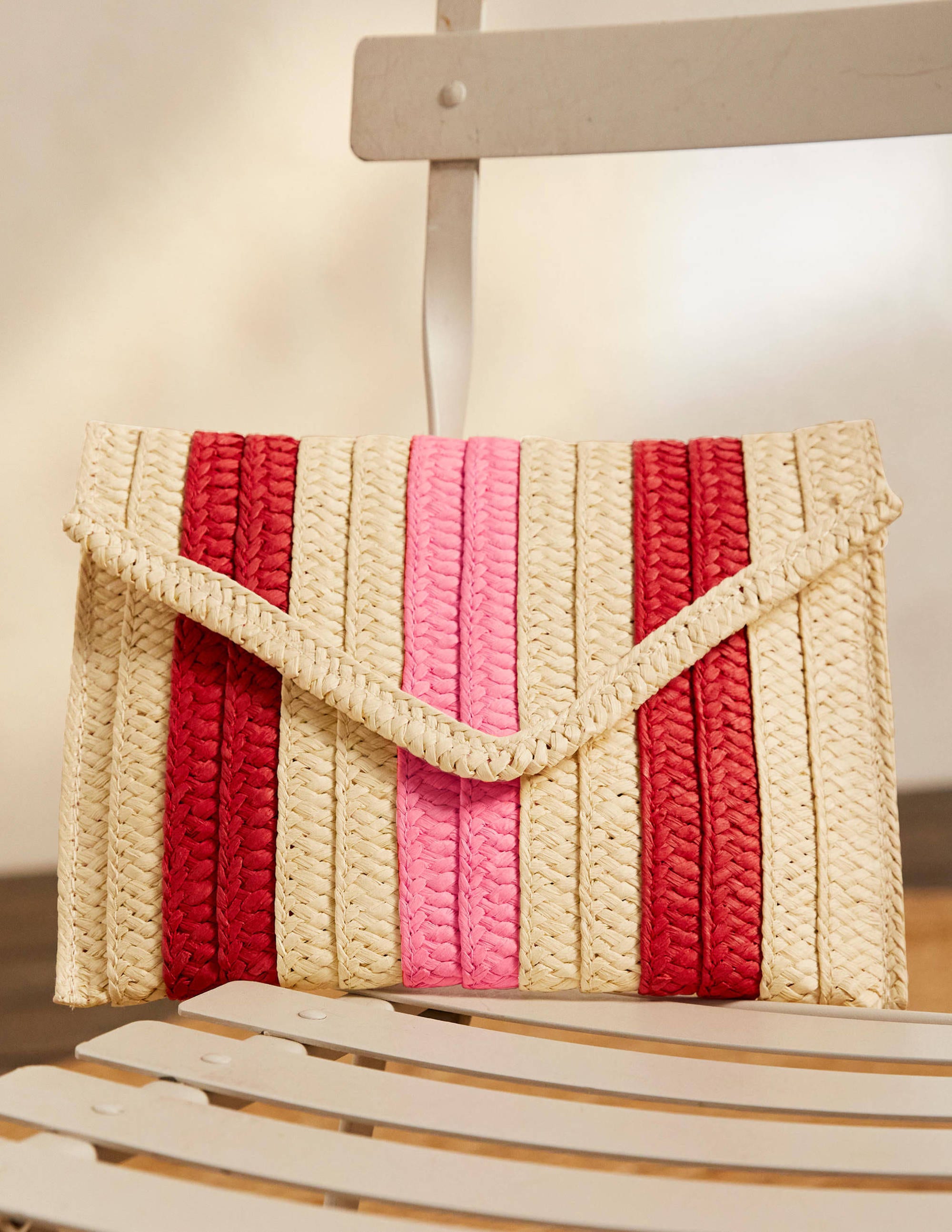 Gestreifte Envelope-Clutch-Bunt, Gestreift - Image 1