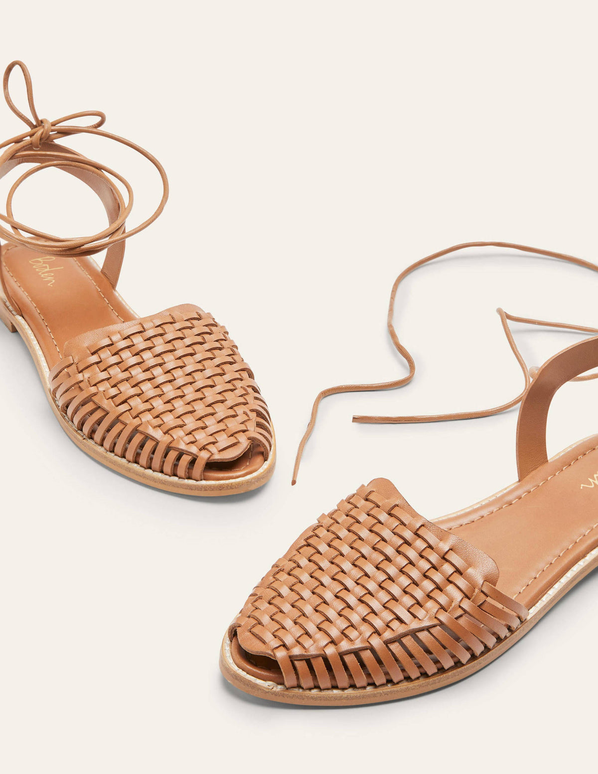 Huarache Ledersandalen-Hellbraun - Image 2