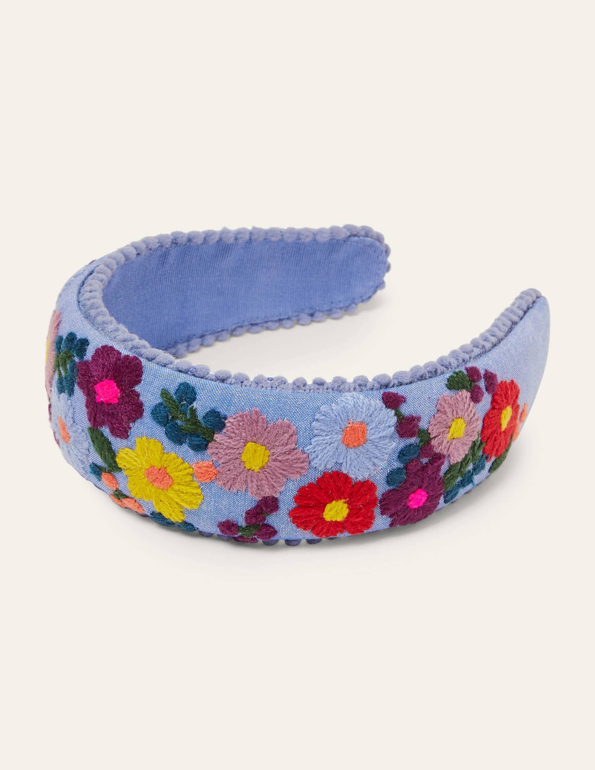 Haarreif mit Bommeln-Faux-Uni, Stickerei - Image 1