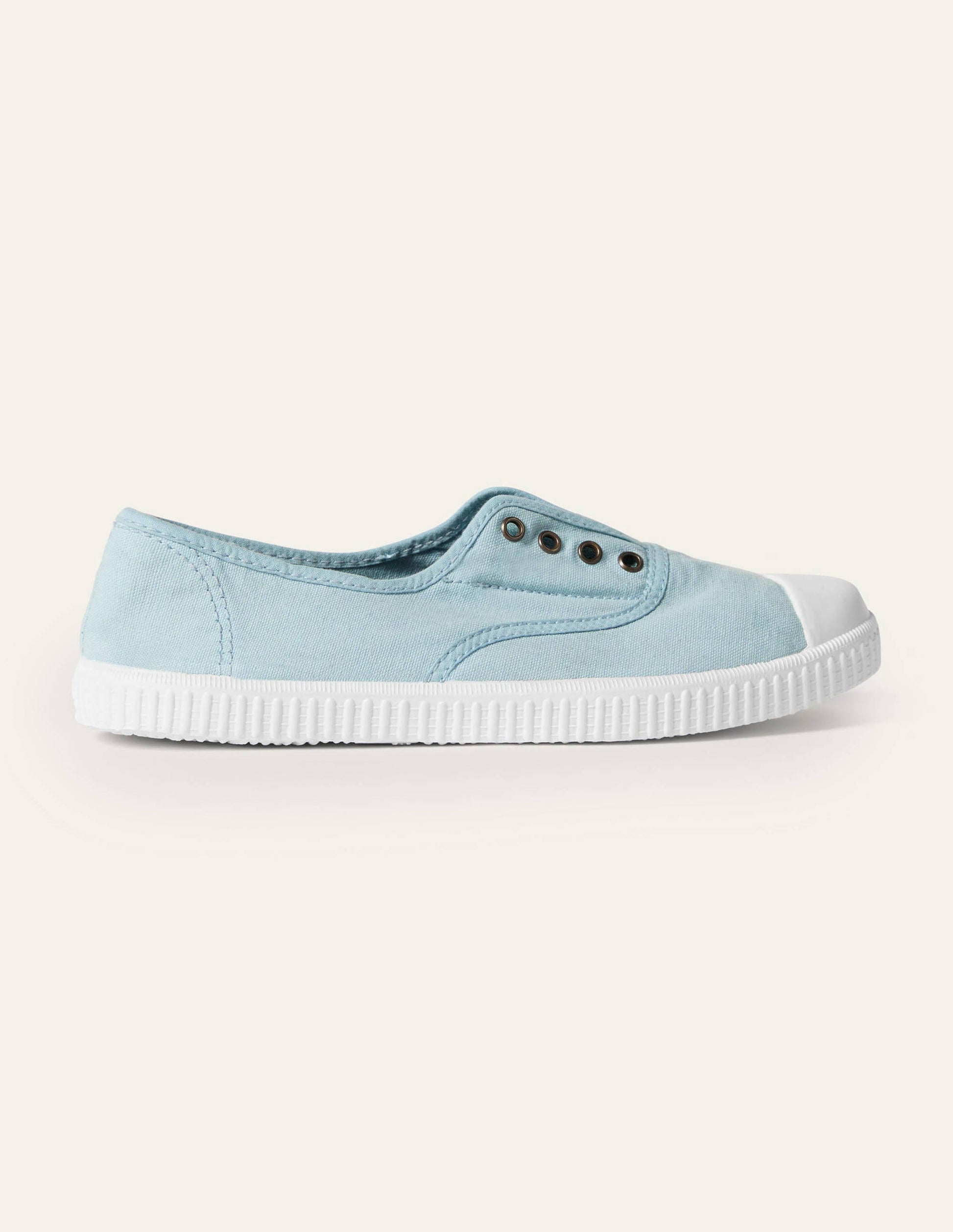 Canvas-Turnschuhe ohne Schnürung-Hellblau-2