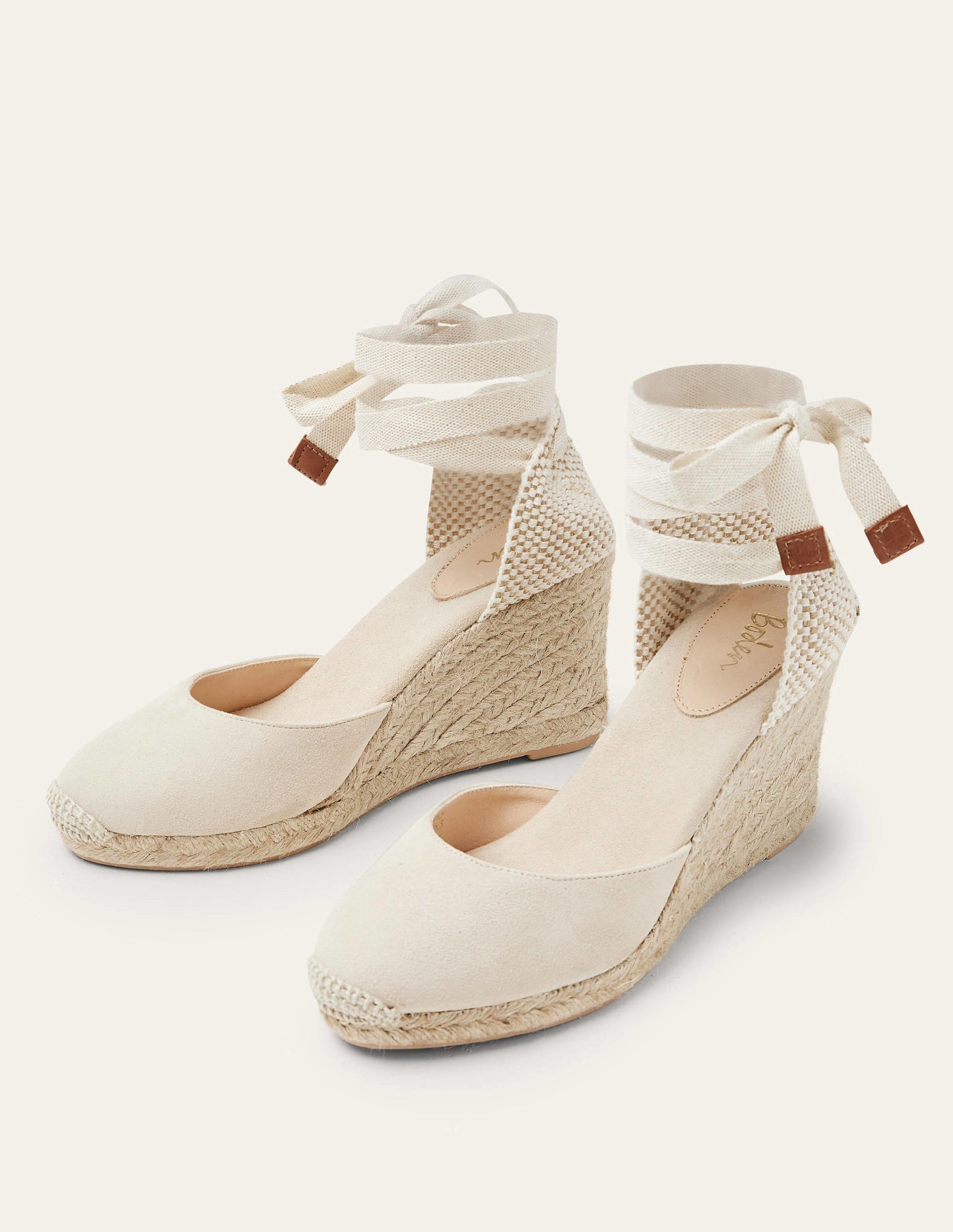 Cassie Espadrilles mit hohem Keilabsatz-Hellbeige-1
