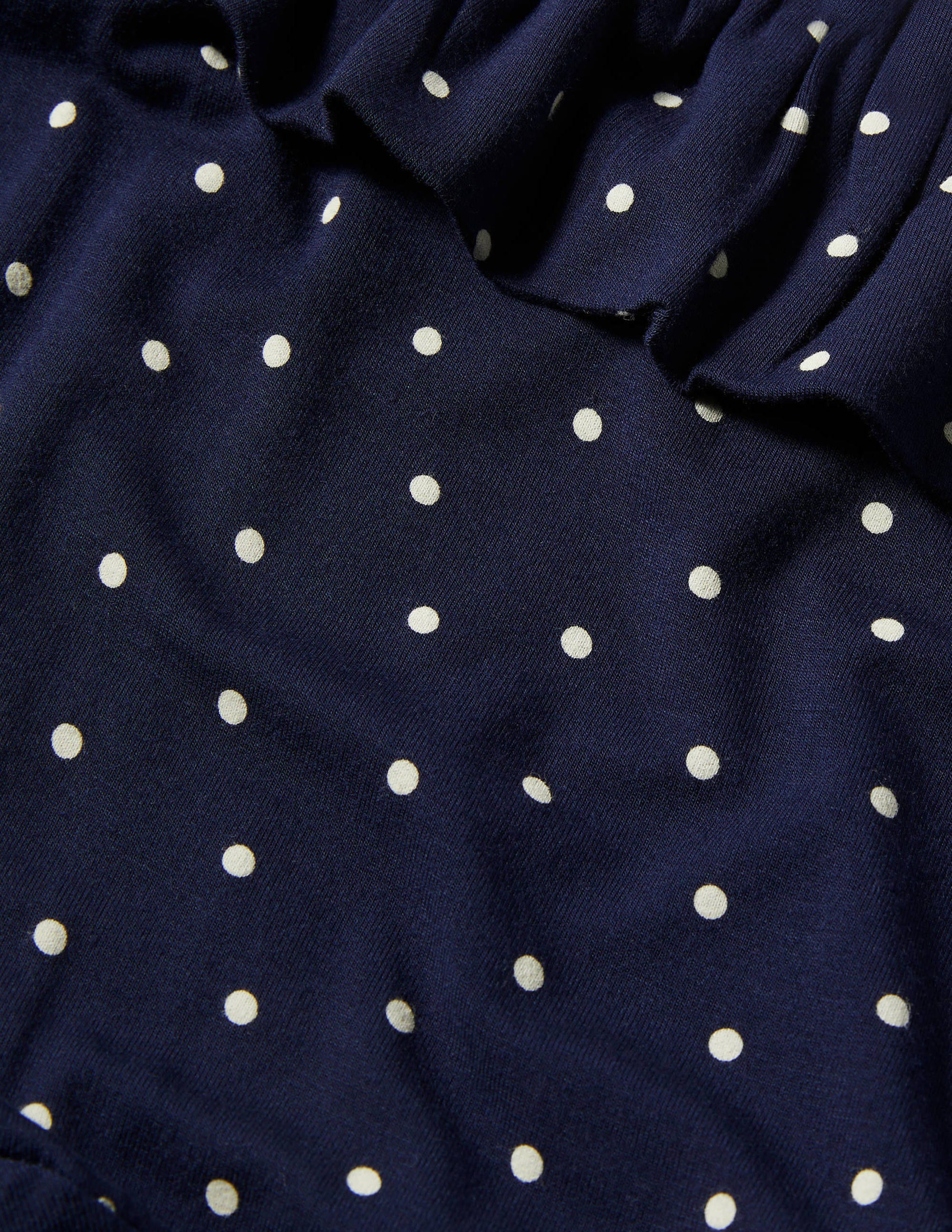 Jersey-Midikleid mit Rüschenkragen-Französisches Navy, Pünktchen - Image 4