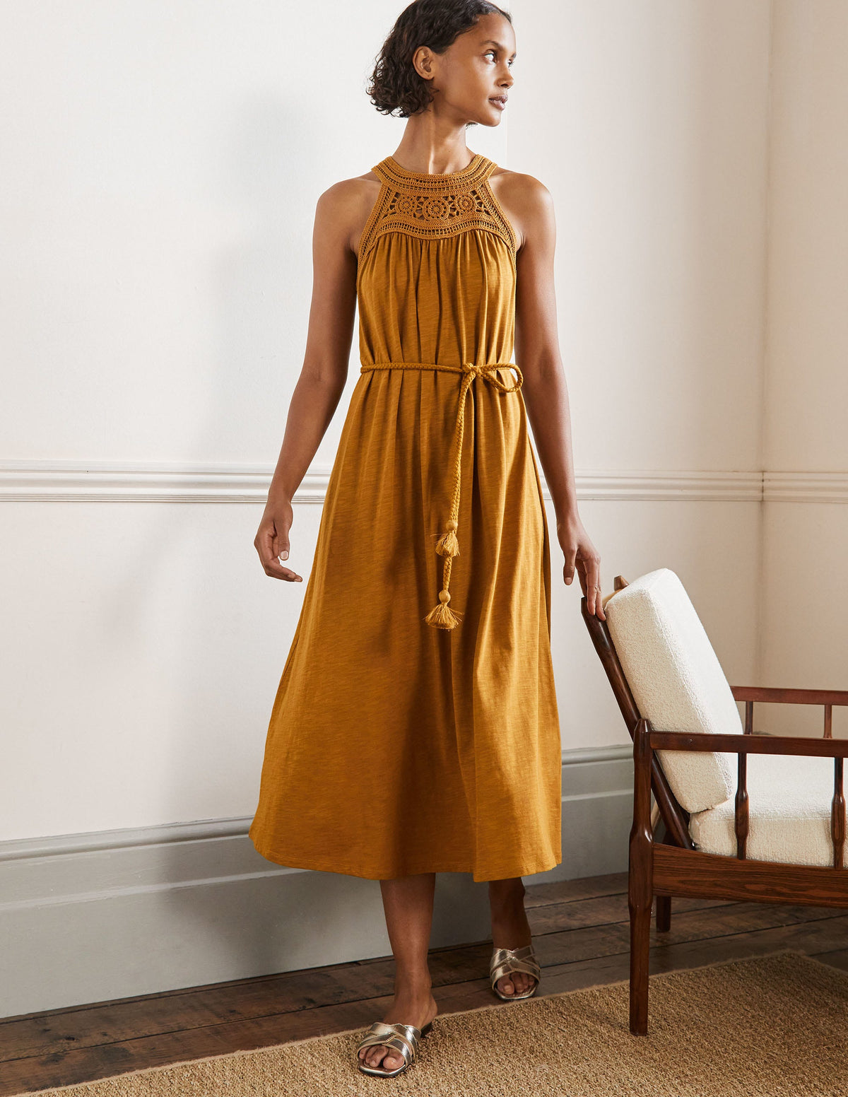 Anais Jersey-Midikleid-Weihrauch - Image 1