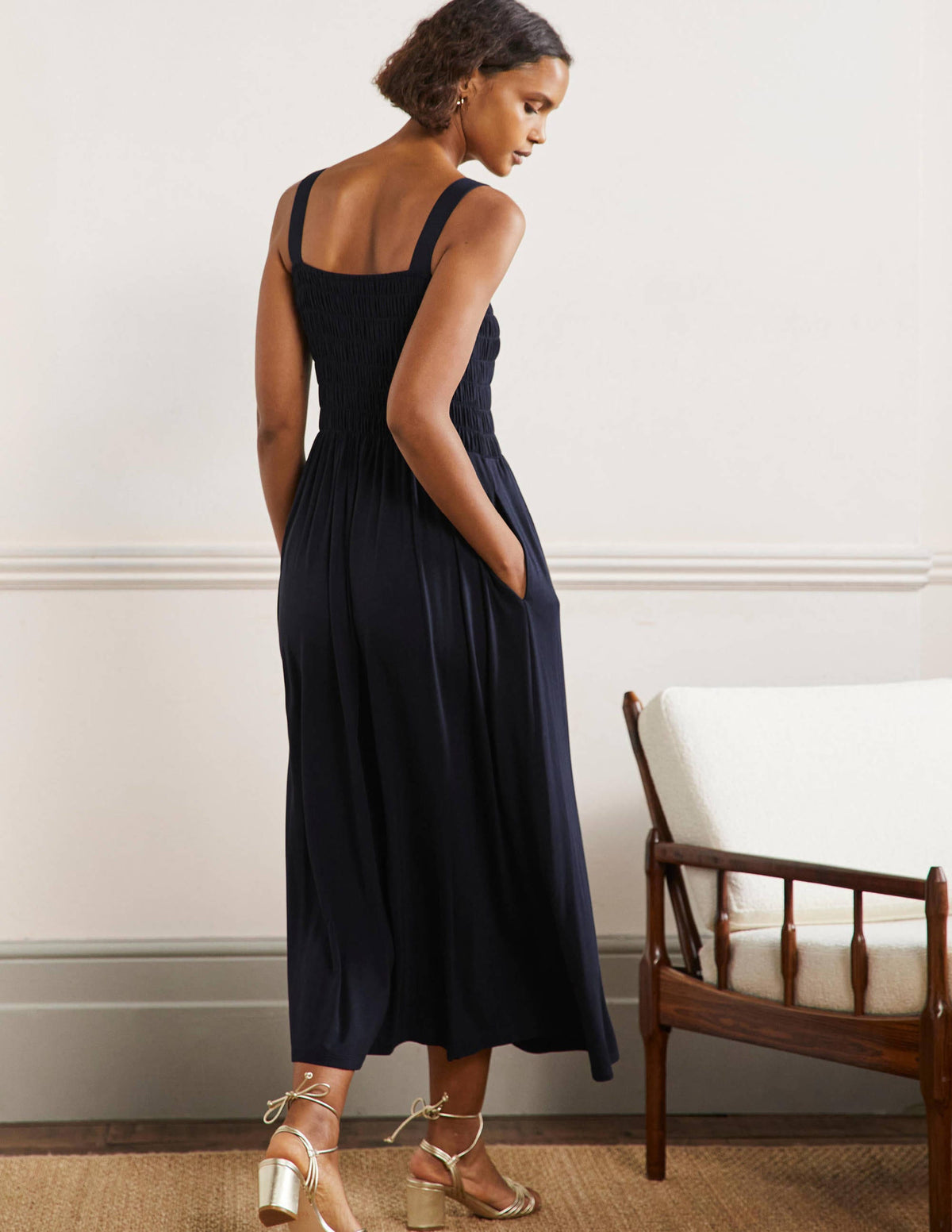 Peggy Jersey-Maxikleid-Marineblau - Image 3