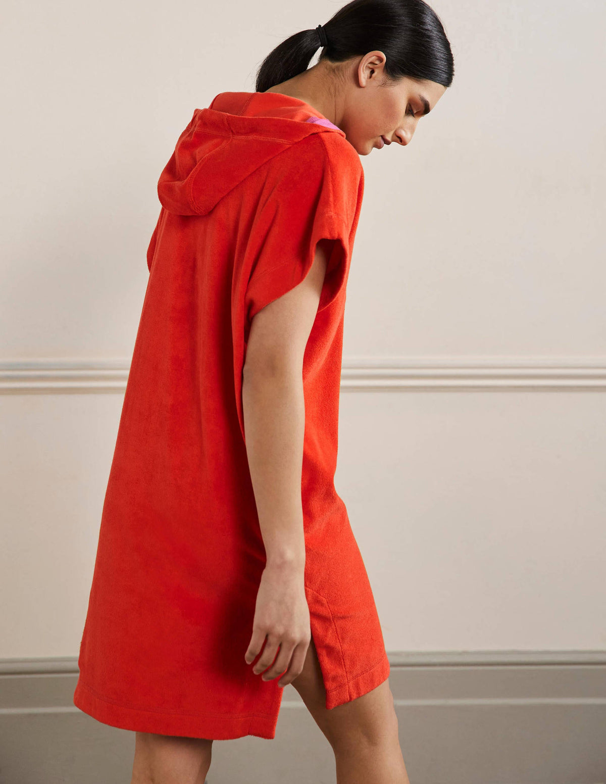 Robe à capuche Erica en éponge-Papaye - Image 3
