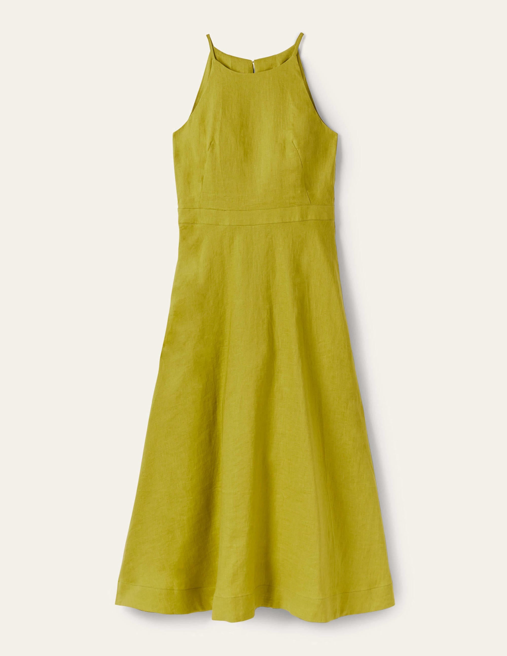 Neckholder-Midikleid aus Leinen-Sternfruchtgrün - Image 7