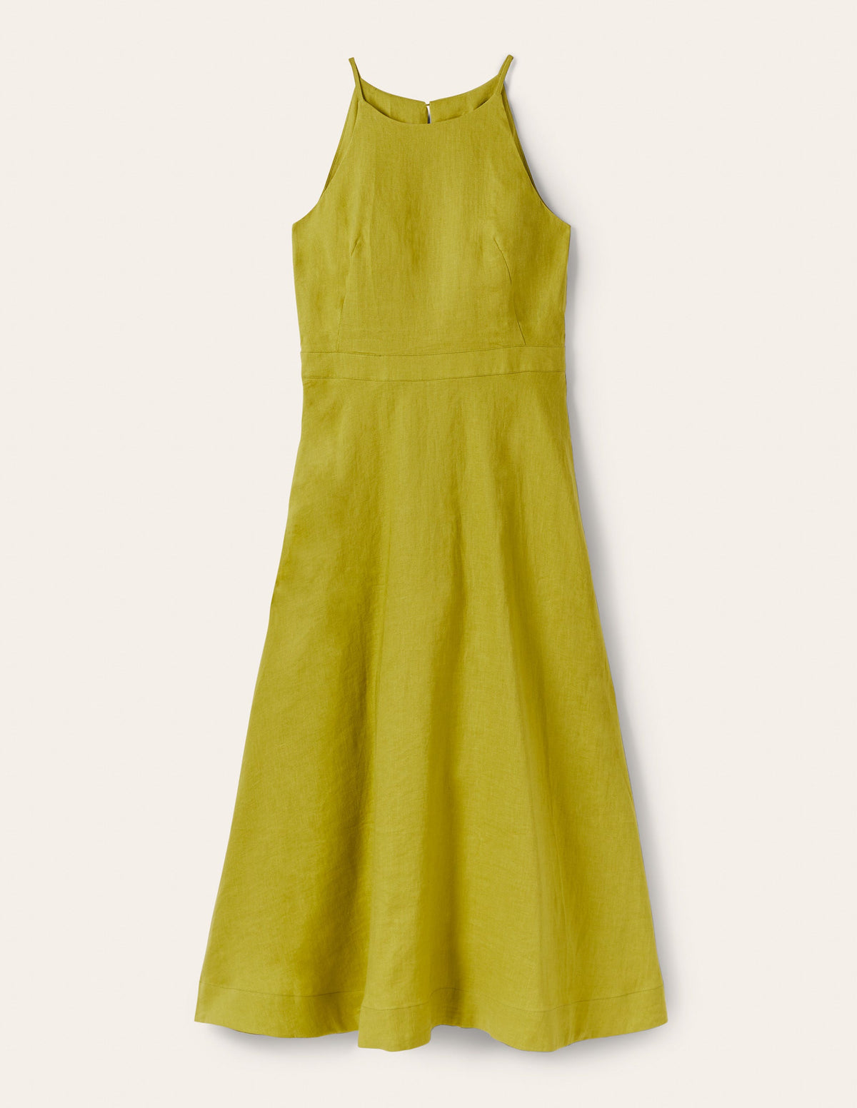 Neckholder-Midikleid aus Leinen-Sternfruchtgrün - Image 8