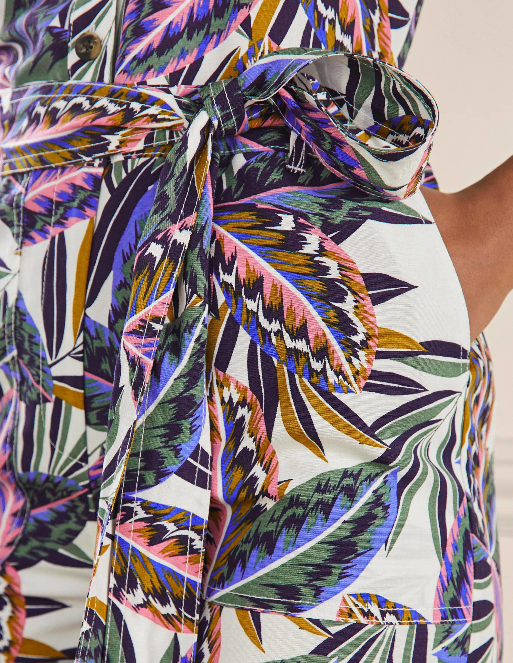 Einteiler mit Taschen-Bunt, Exotische Blätter - Image 2