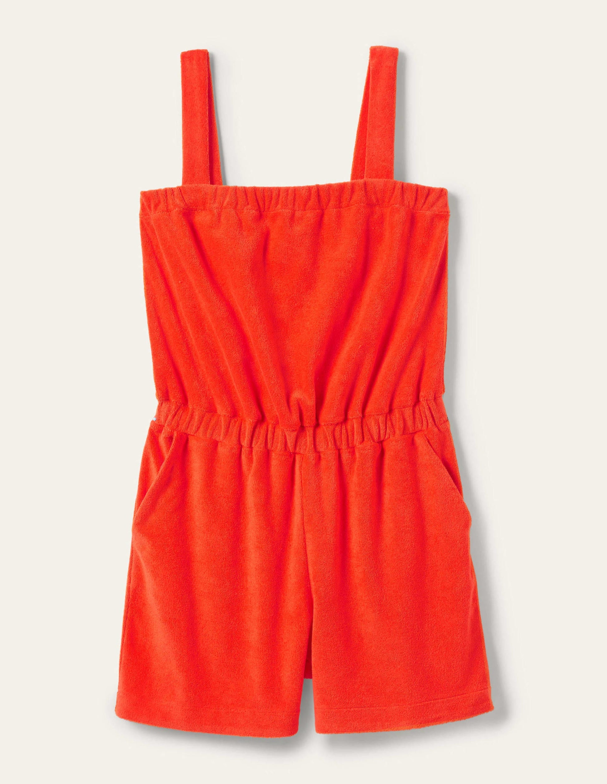 Erica Towelling Playsuit-Papaya-7