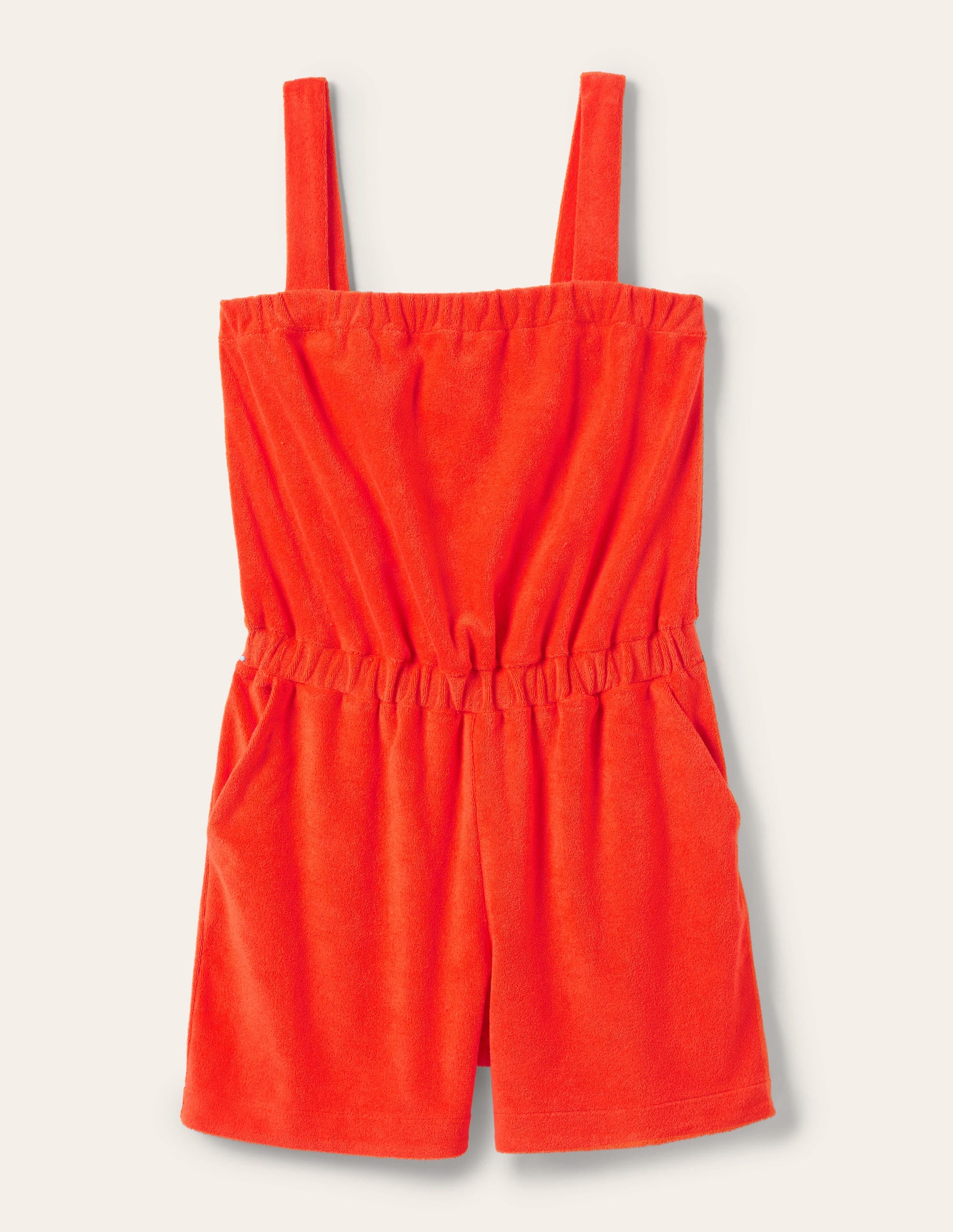 Erica Towelling Playsuit-Papaya - Image 8