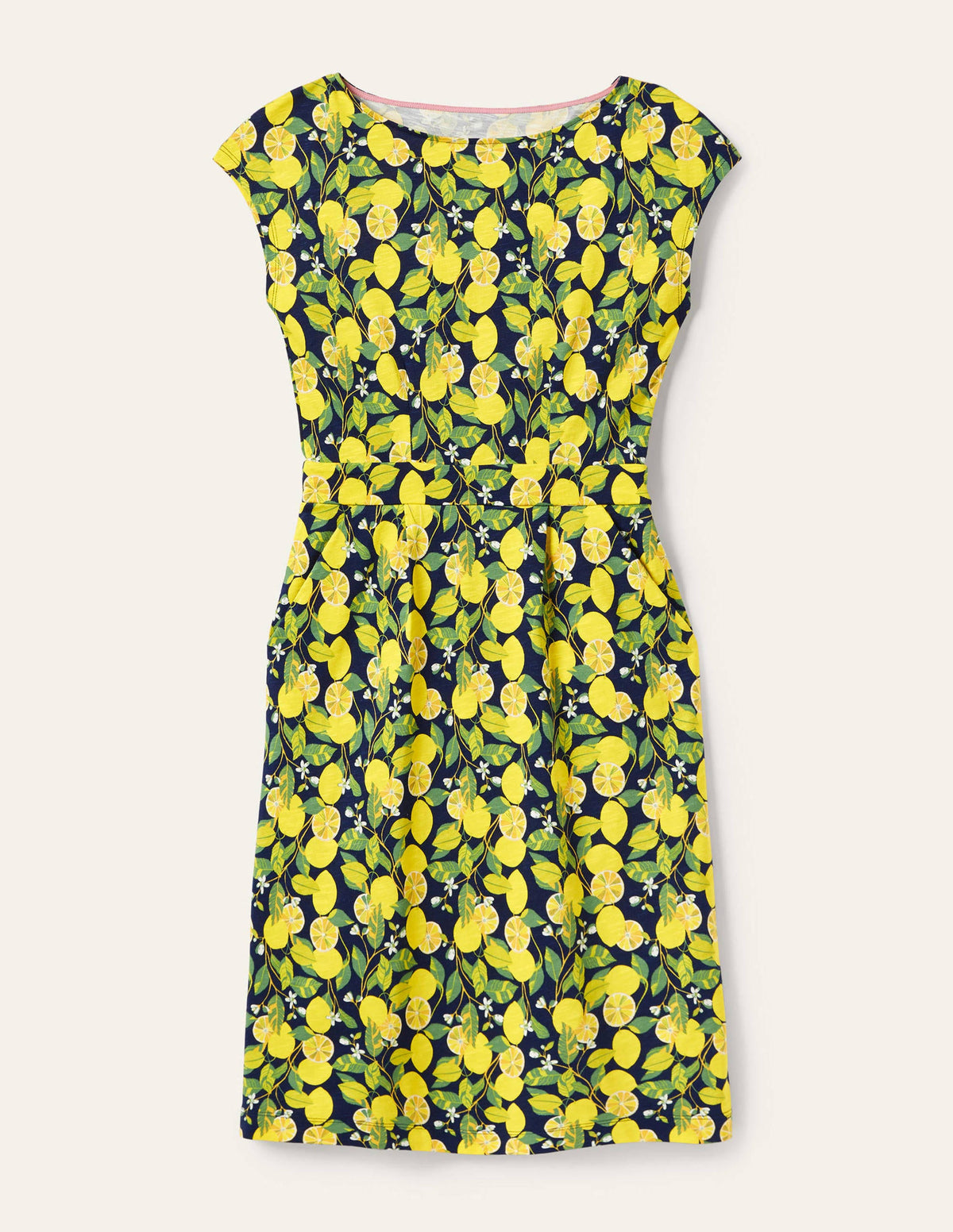 Florrie Jerseykleid-Französisches Navy, Zitronenranke-5