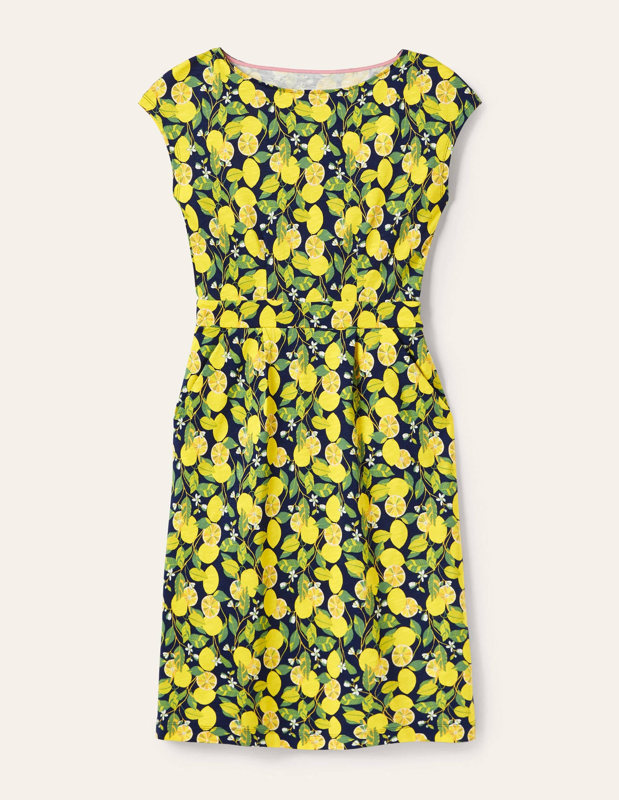 Florrie Jerseykleid-Französisches Navy, Zitronenranke - Image 5