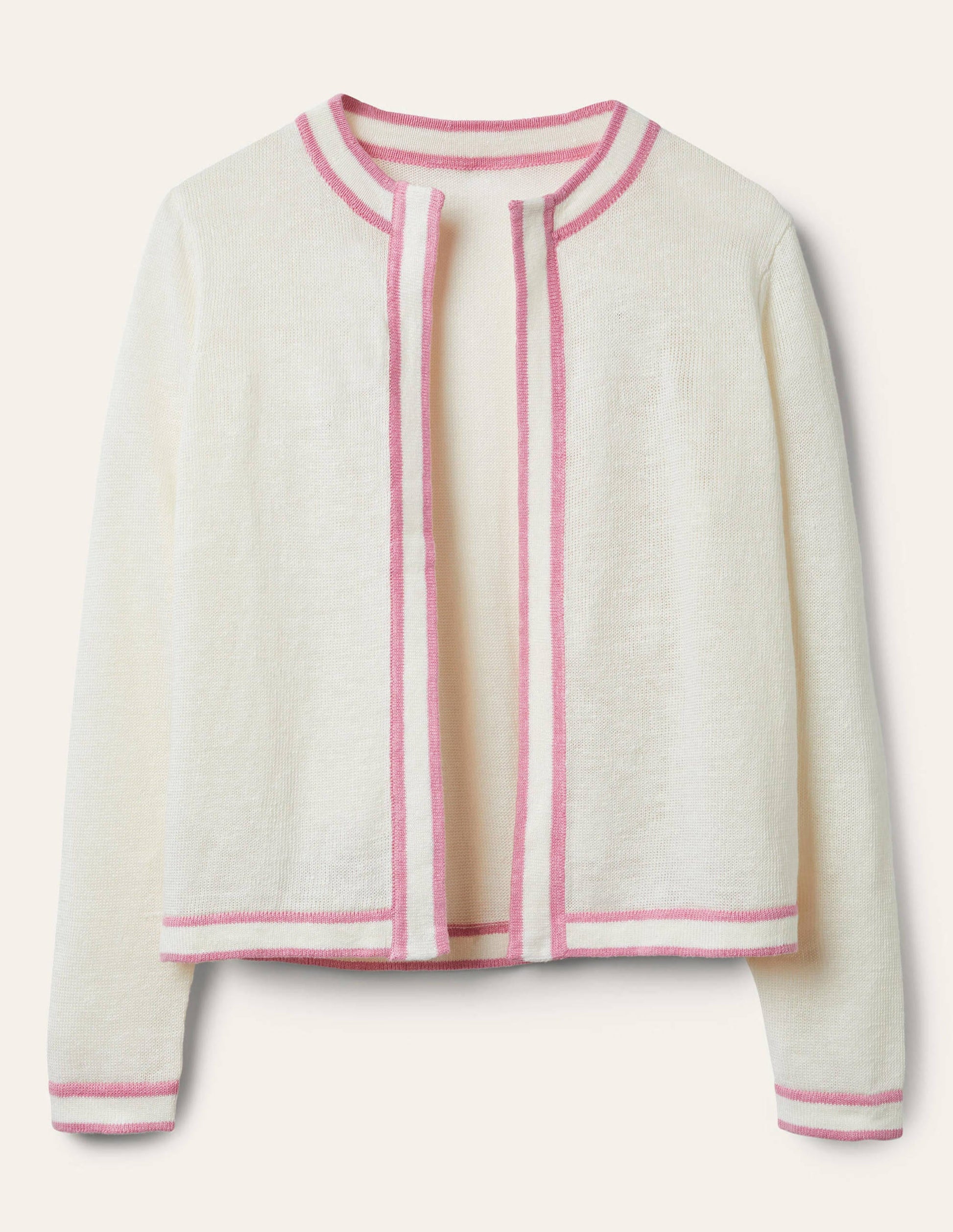 Gilet Dalton en lin-Ivoire-5