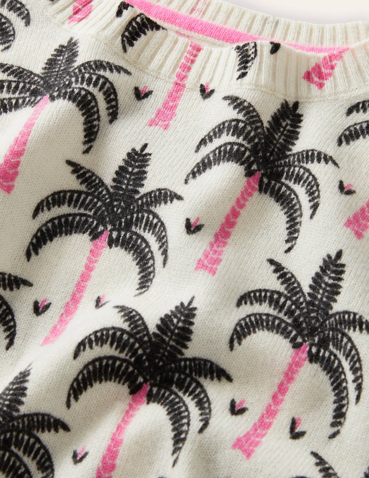 Margot Cashmere Jumper-Ivory, Paradise Palm - Image 6
