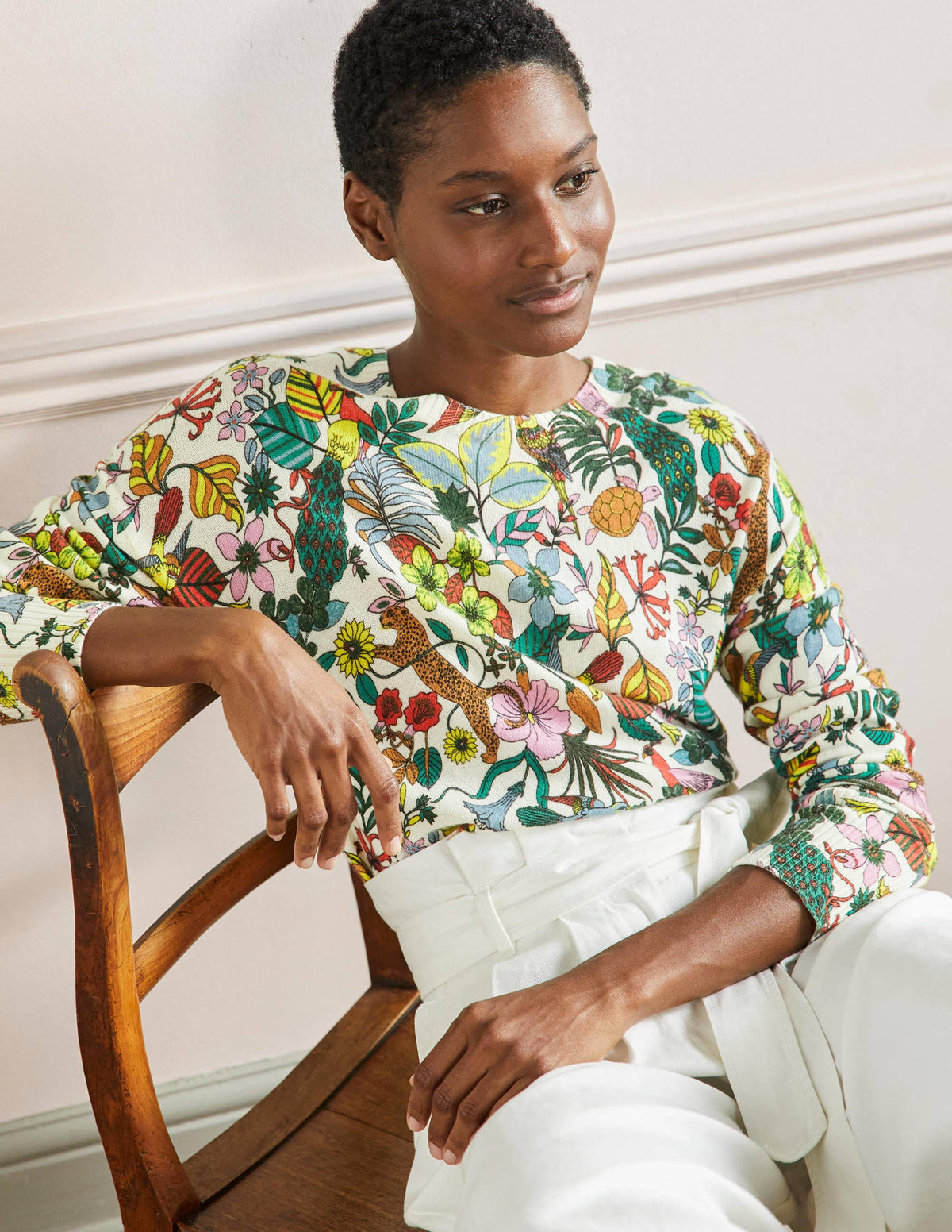 Margot Kaschmirpullover-Bunt, Exotisches Paradies-4