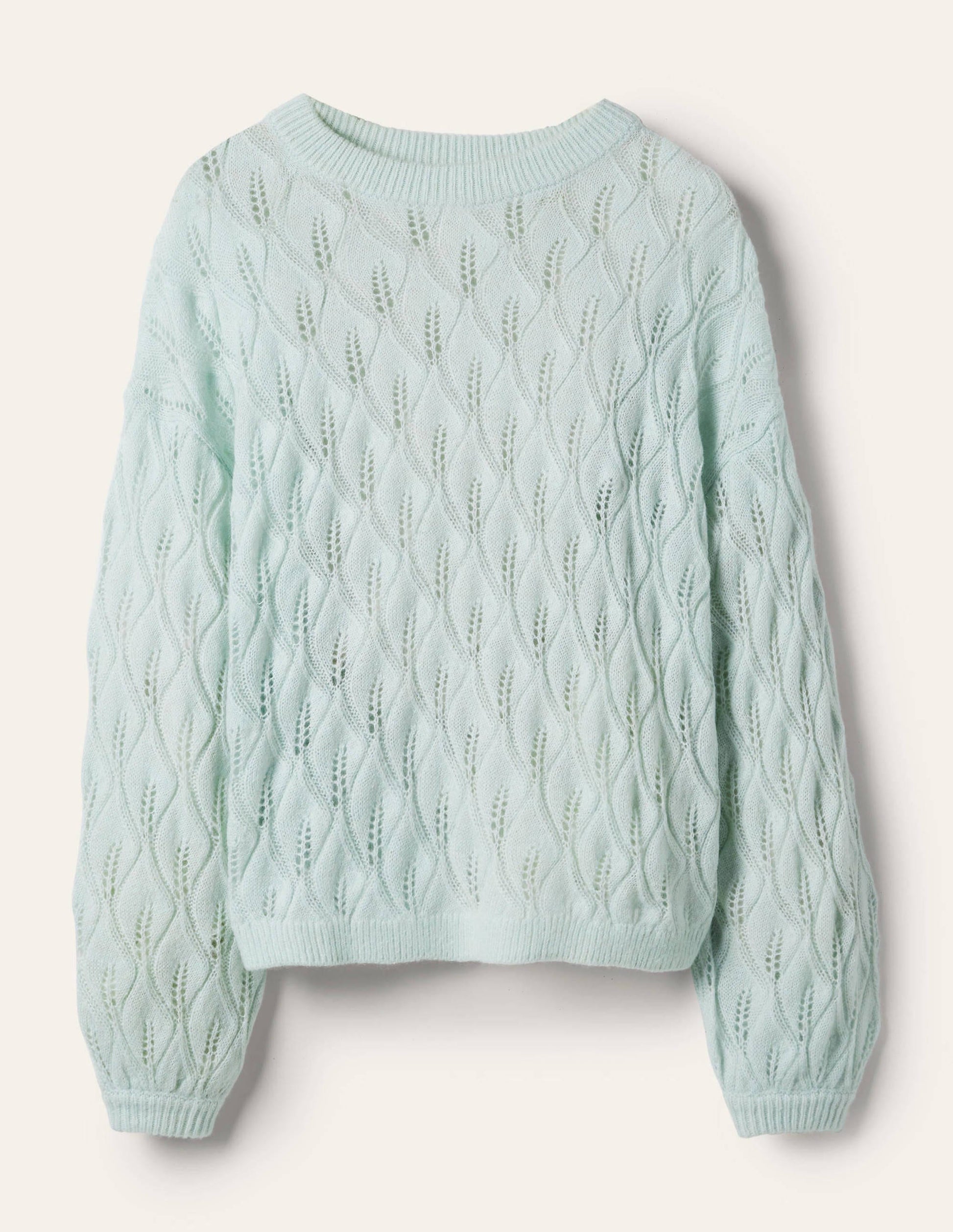 Flauschiger Pointelle-Pullover-Avocadogrün-6