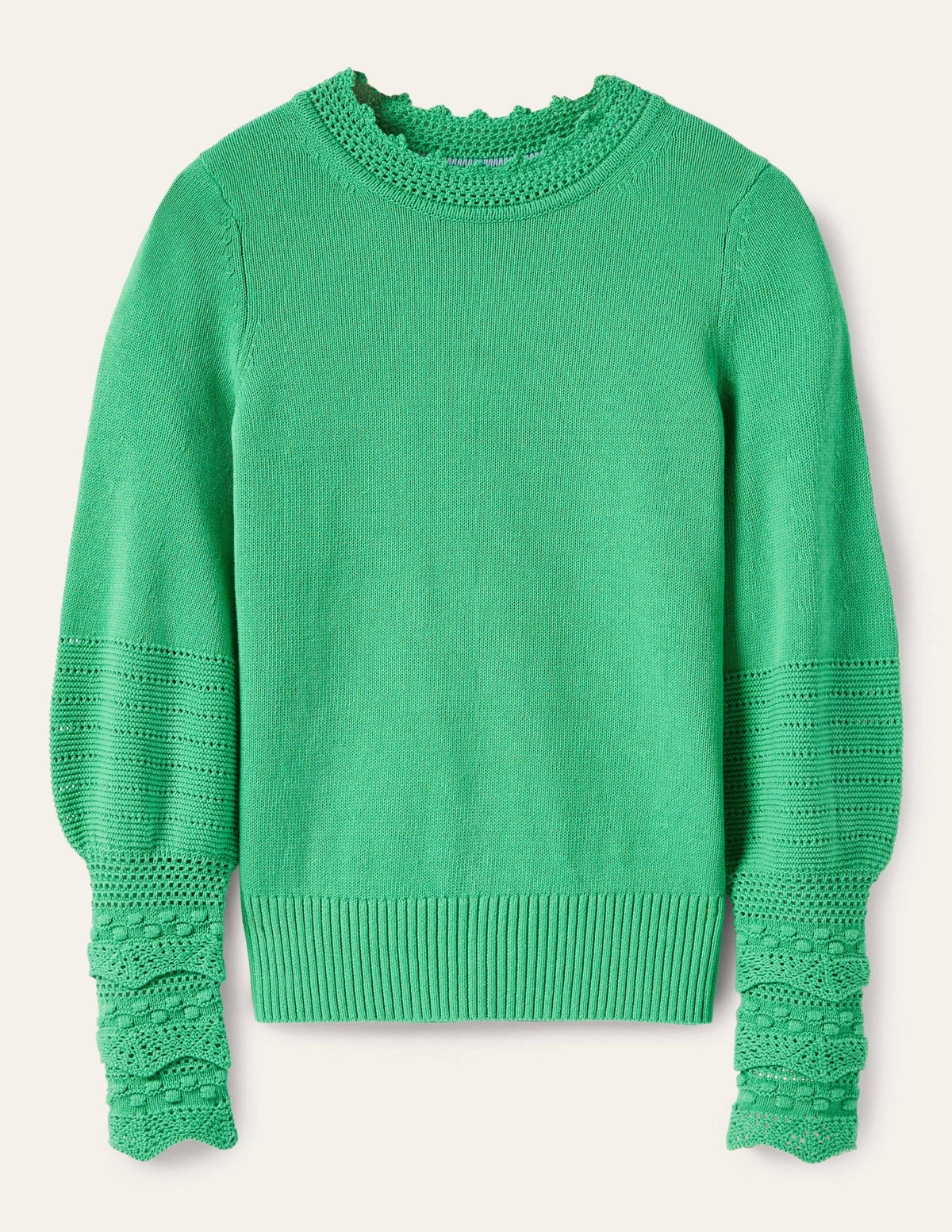 Sleeve Detail Knitted Jumper-Green Lagoon - Image 6