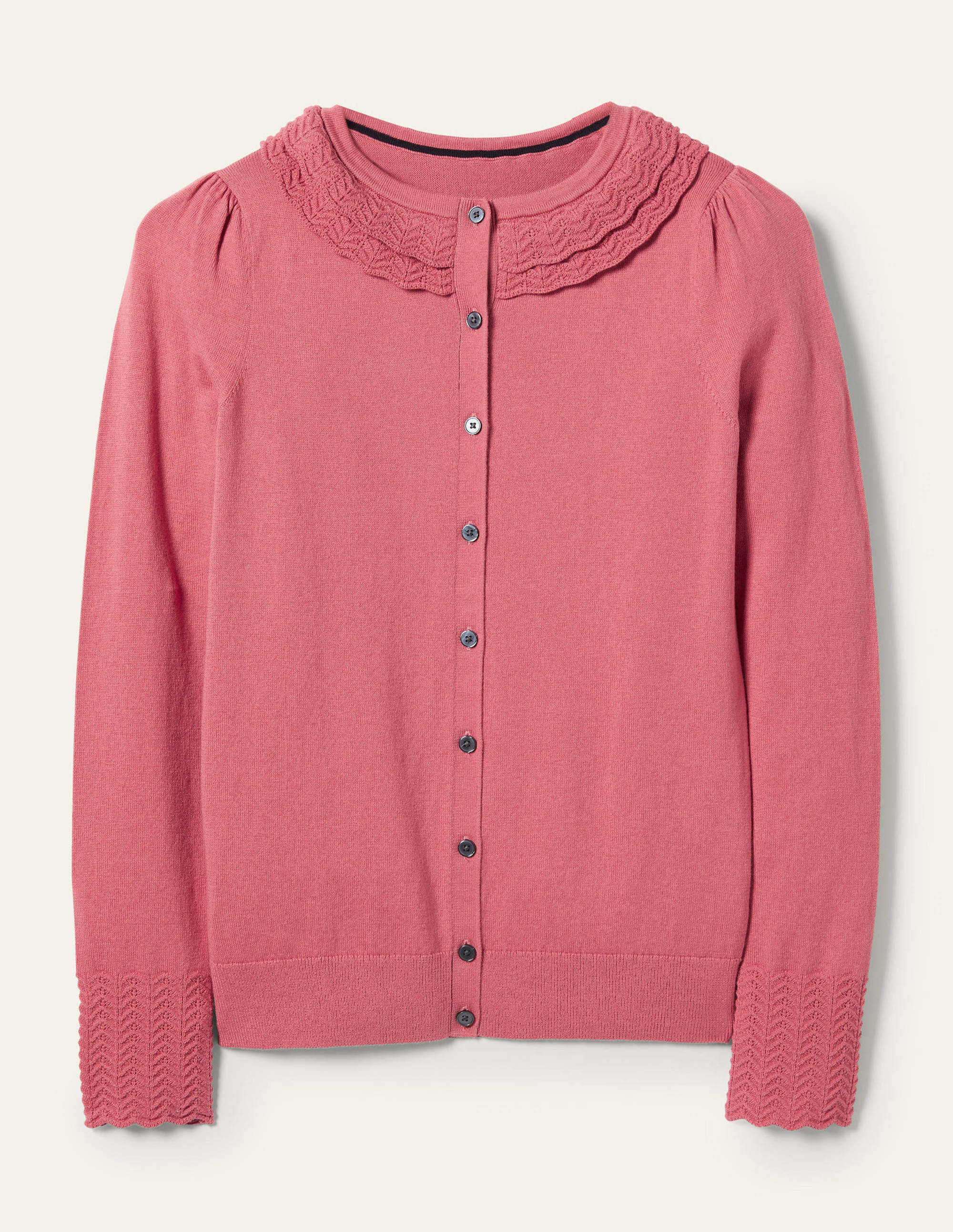 Cardigan mit Kragendetail-Staubrot - Image 6