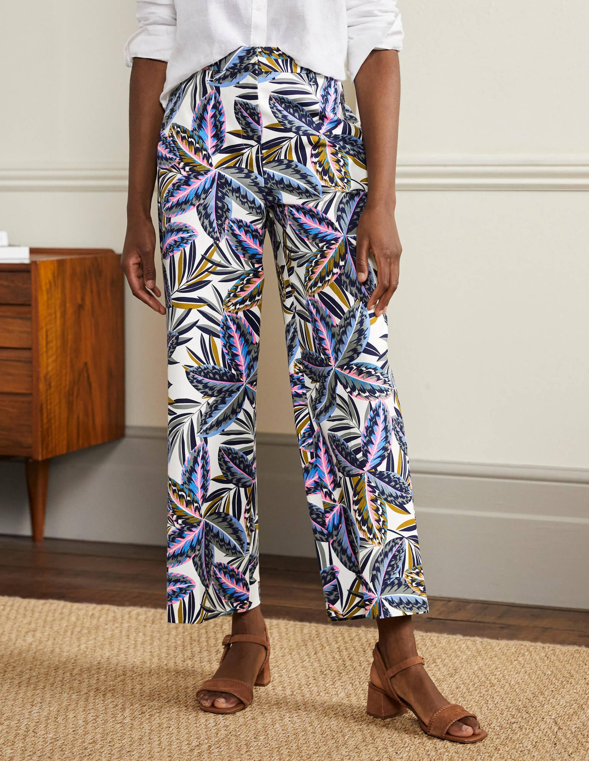 Richmond Hose mit hoher Taille-Bunt, Exotische Blätter - Image 4
