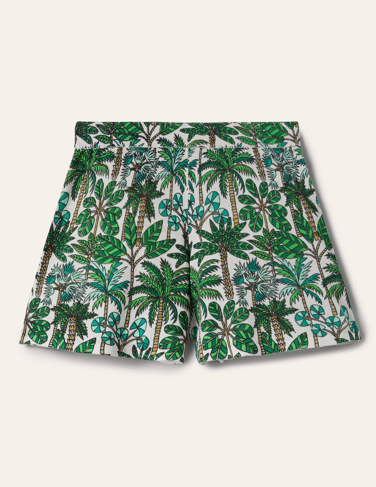 Cara Strickshorts-Naturweiß, Palmenwald - Image 5