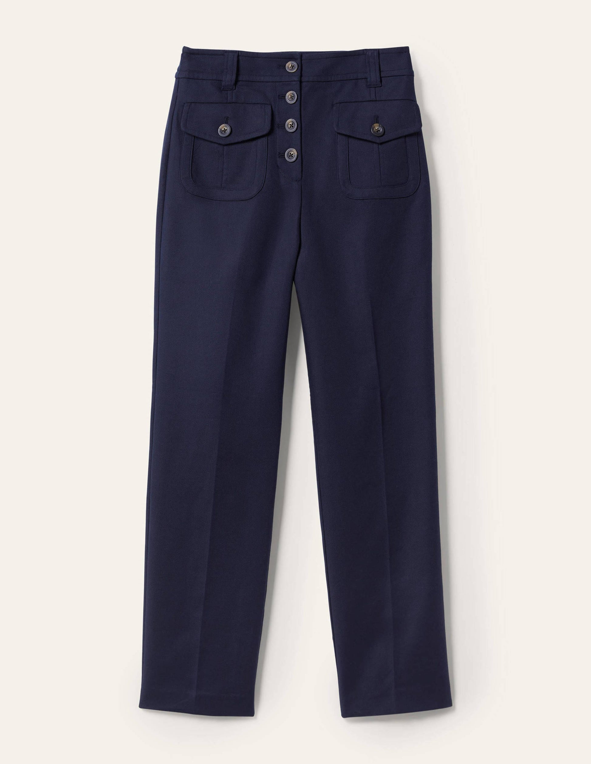 Carrie Hoch geschnittene Hose-Marineblau-5